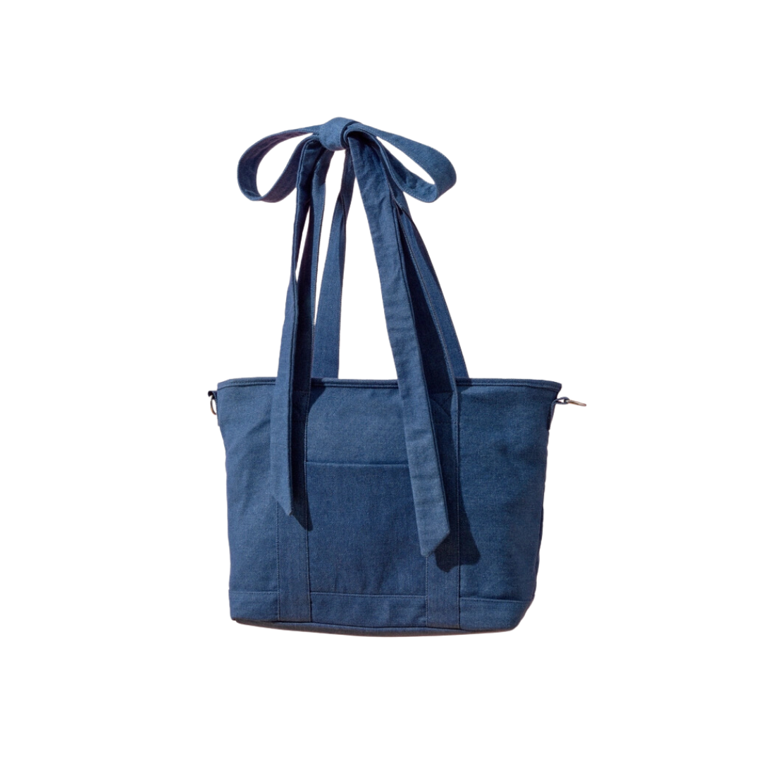 Denim Bow Tote Bag | Accessories | The Kindness Cause