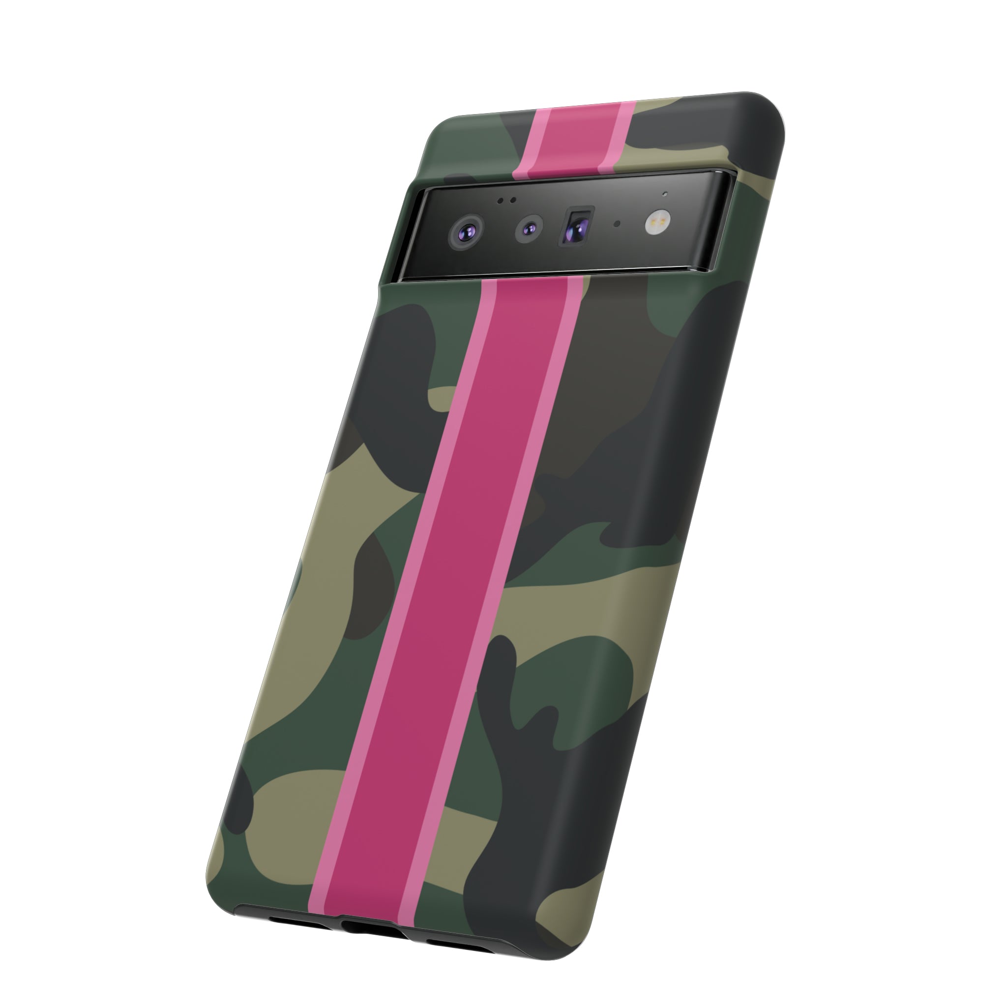 Camo Pink Stripe Tough Cell Phone Cases