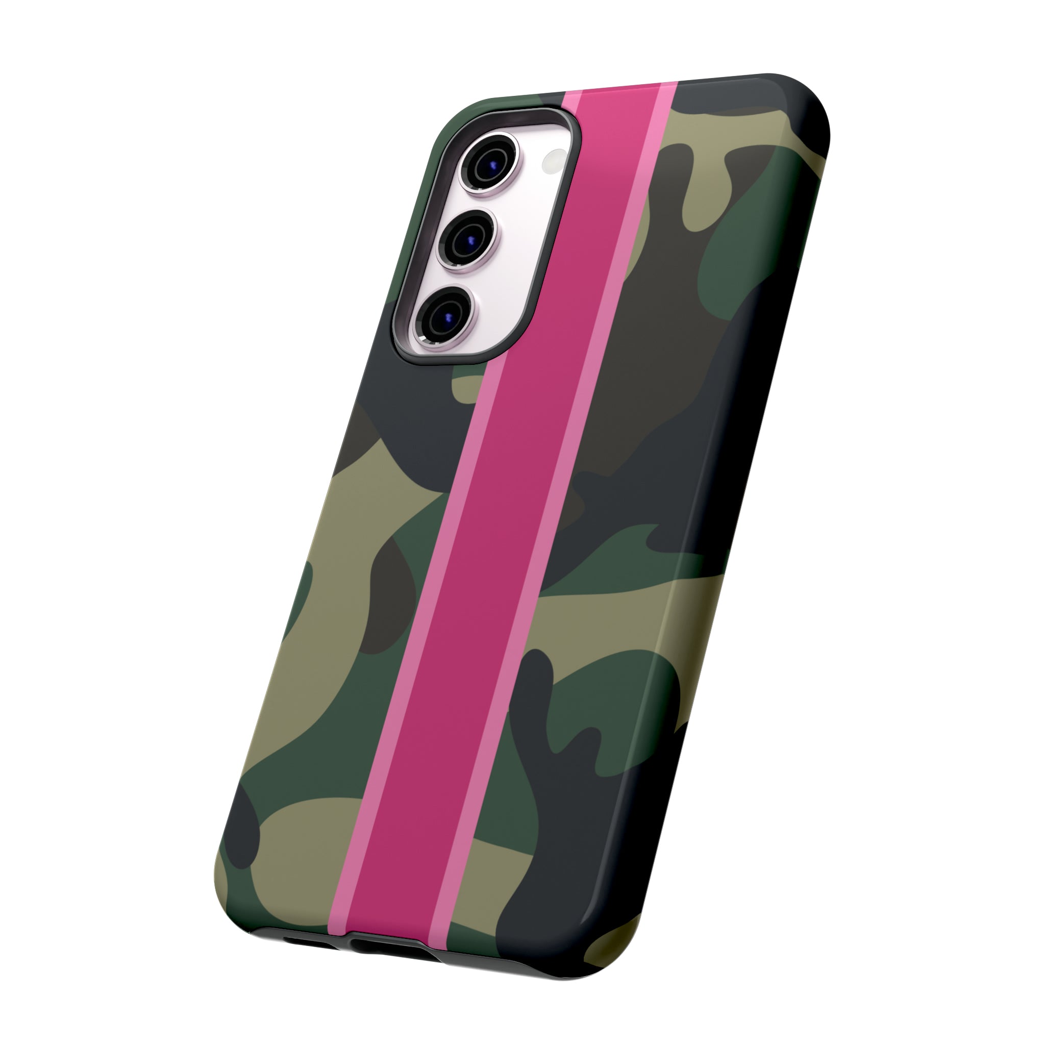 Camo Pink Stripe Tough Cell Phone Cases