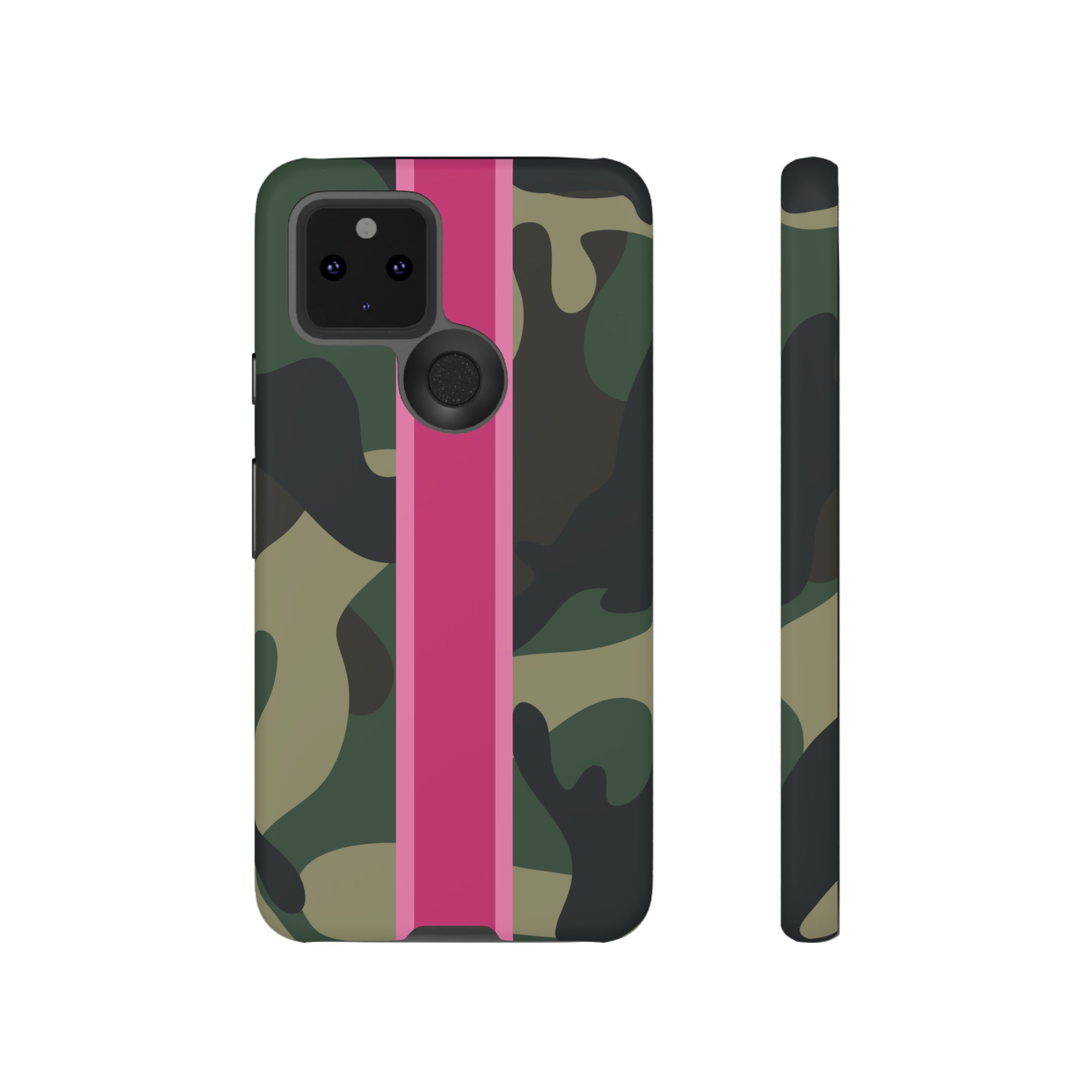 Camo Pink Stripe Tough Cell Phone Cases