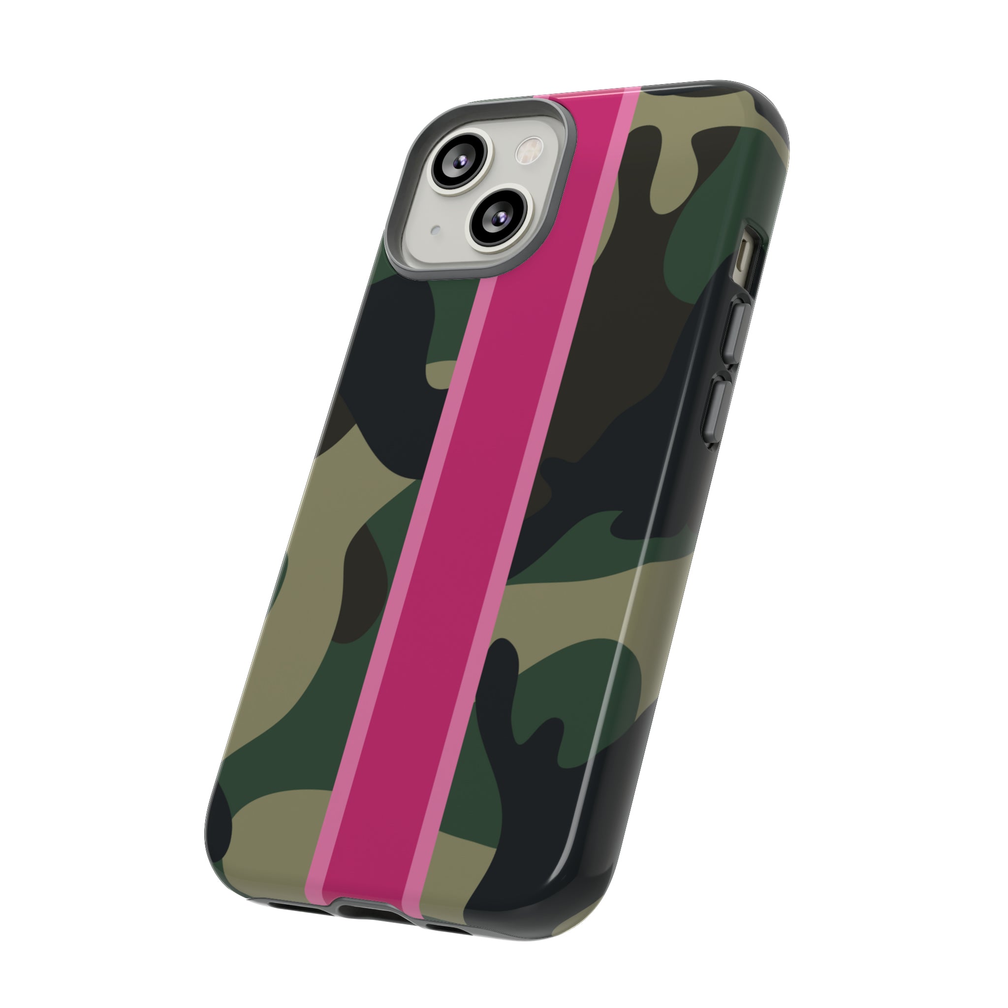Camo Pink Stripe Tough Cell Phone Cases