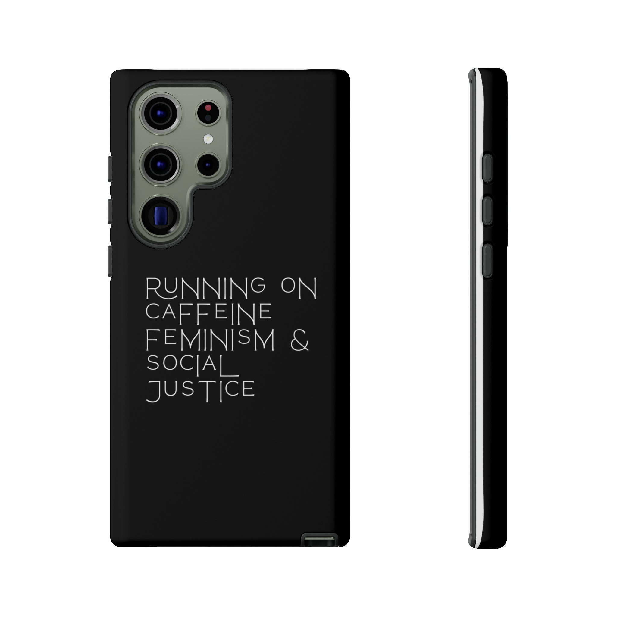 Running on Caffeine Feminism & Social Justice Double Layer Phone Cases