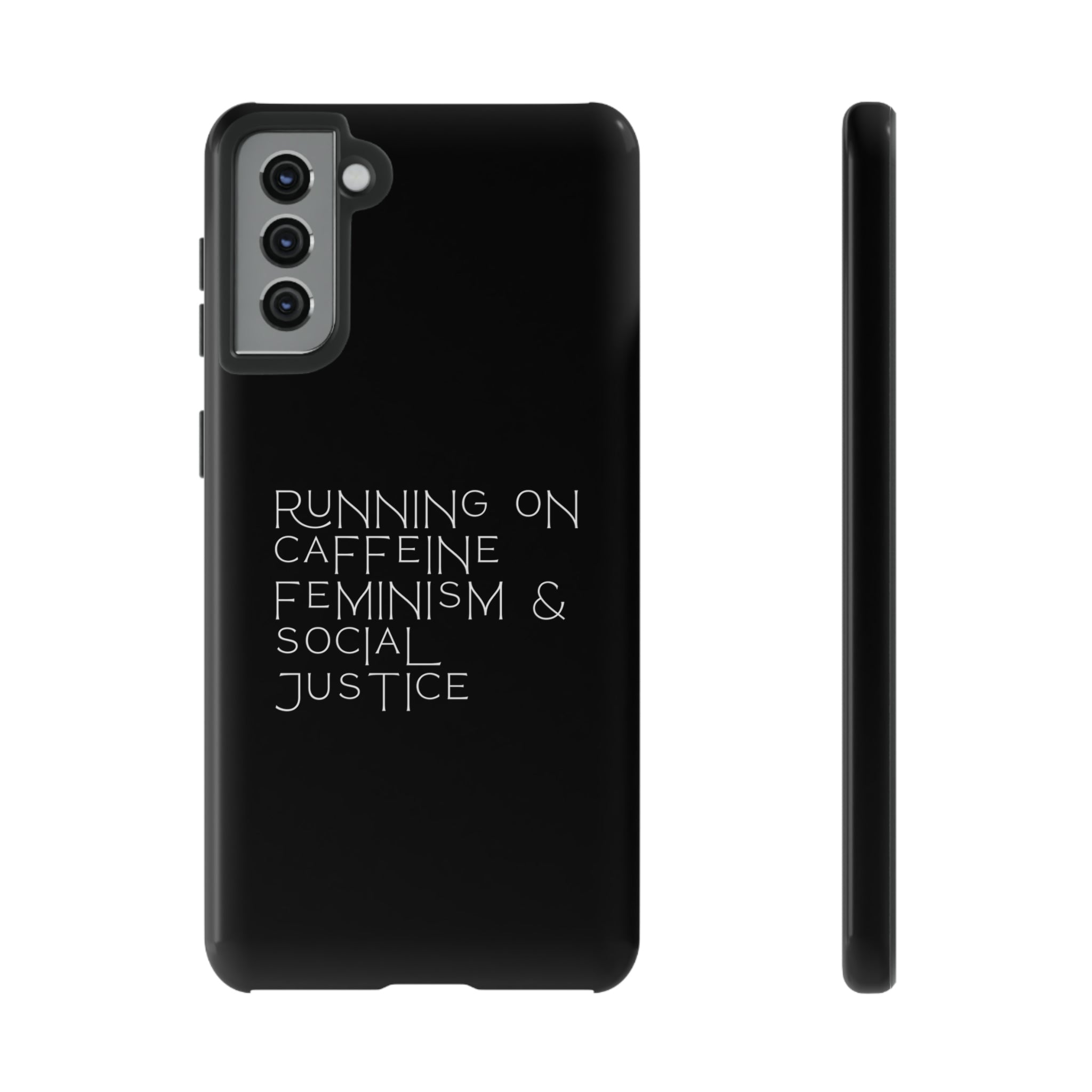 Running on Caffeine Feminism & Social Justice Double Layer Phone Cases