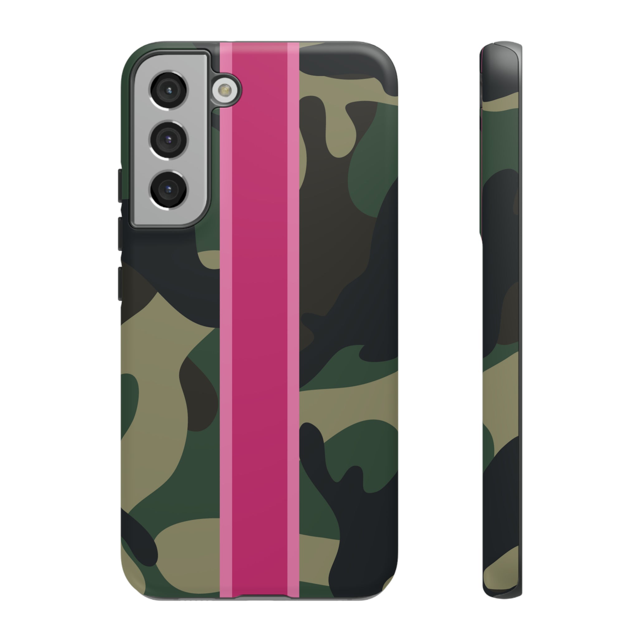 Camo Pink Stripe Tough Cell Phone Cases