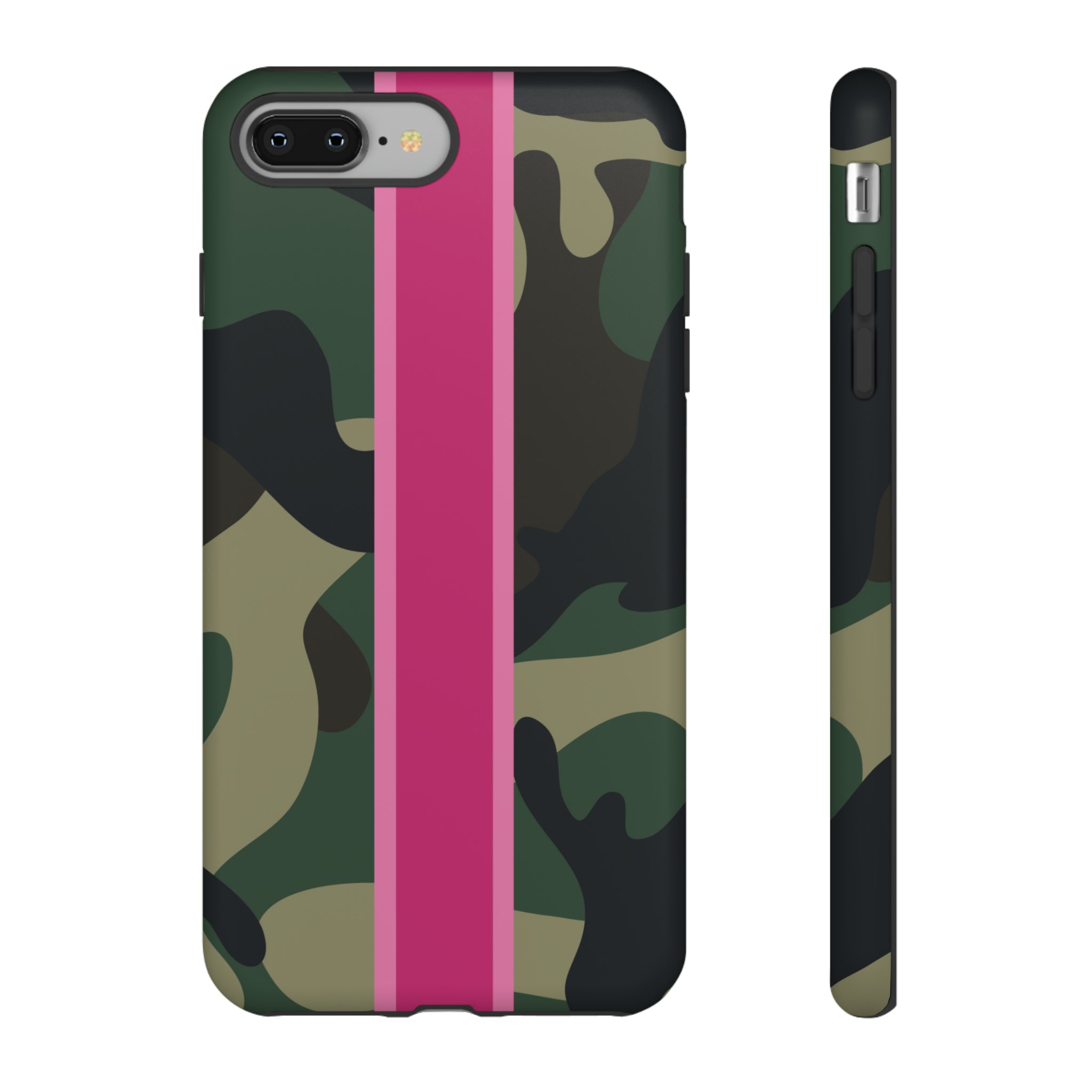 Camo Pink Stripe Tough Cell Phone Cases