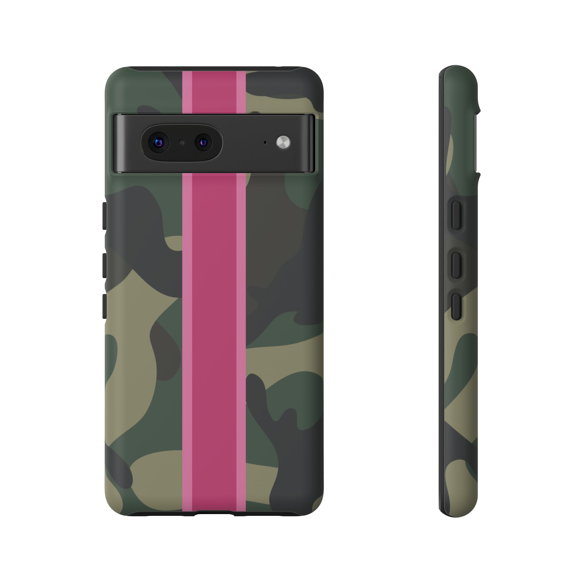 Camo Pink Stripe Tough Cell Phone Cases