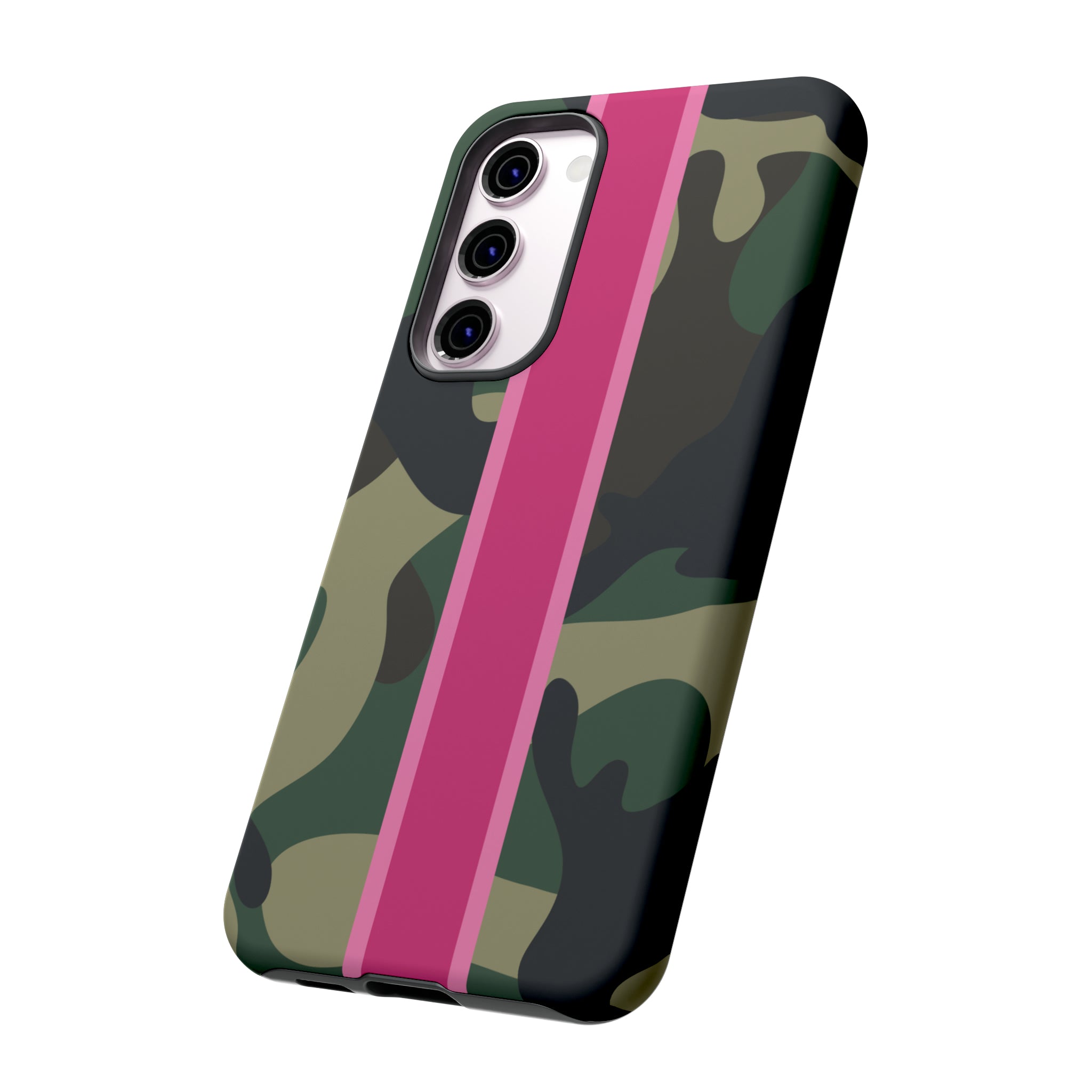 Camo Pink Stripe Tough Cell Phone Cases