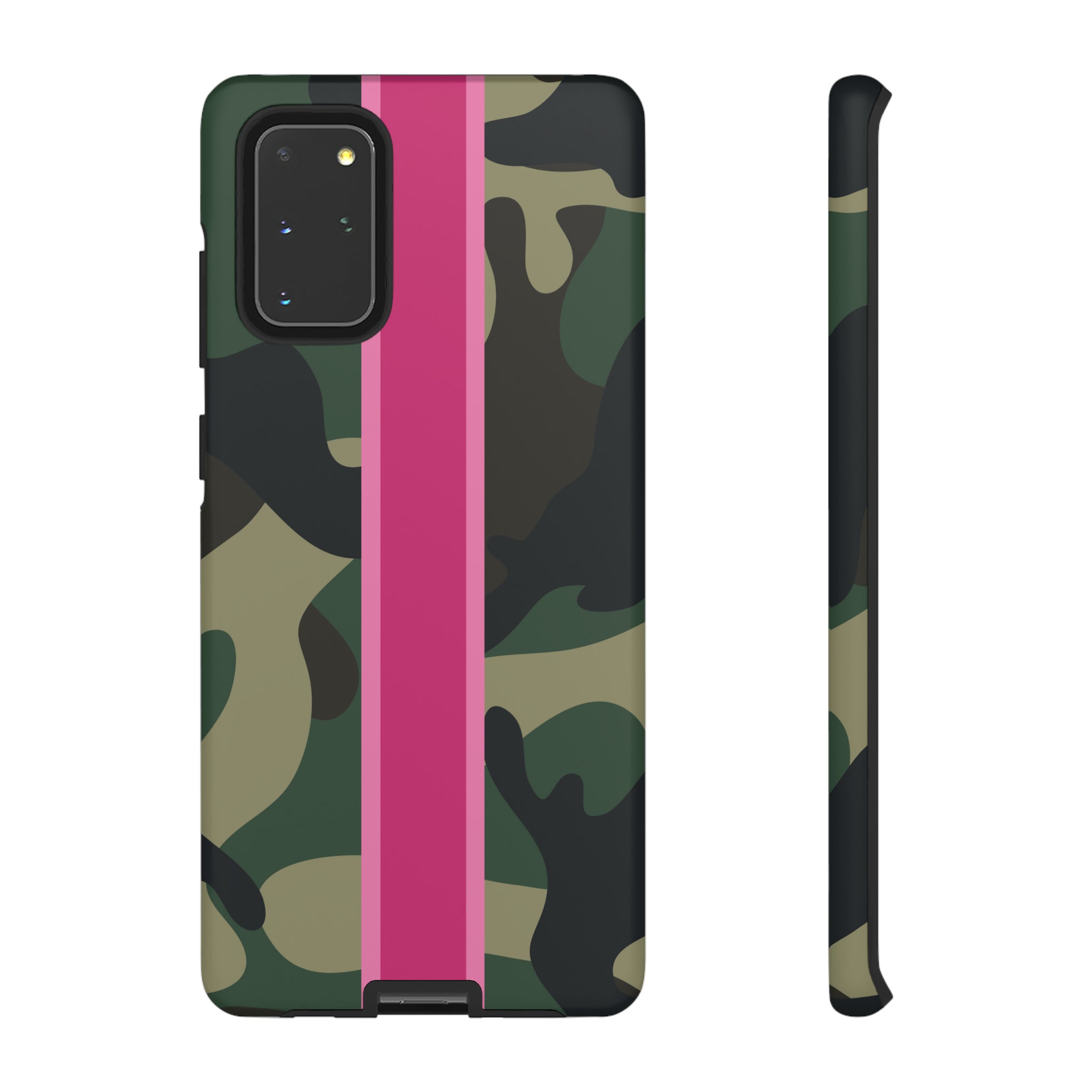 Camo Pink Stripe Tough Cell Phone Cases