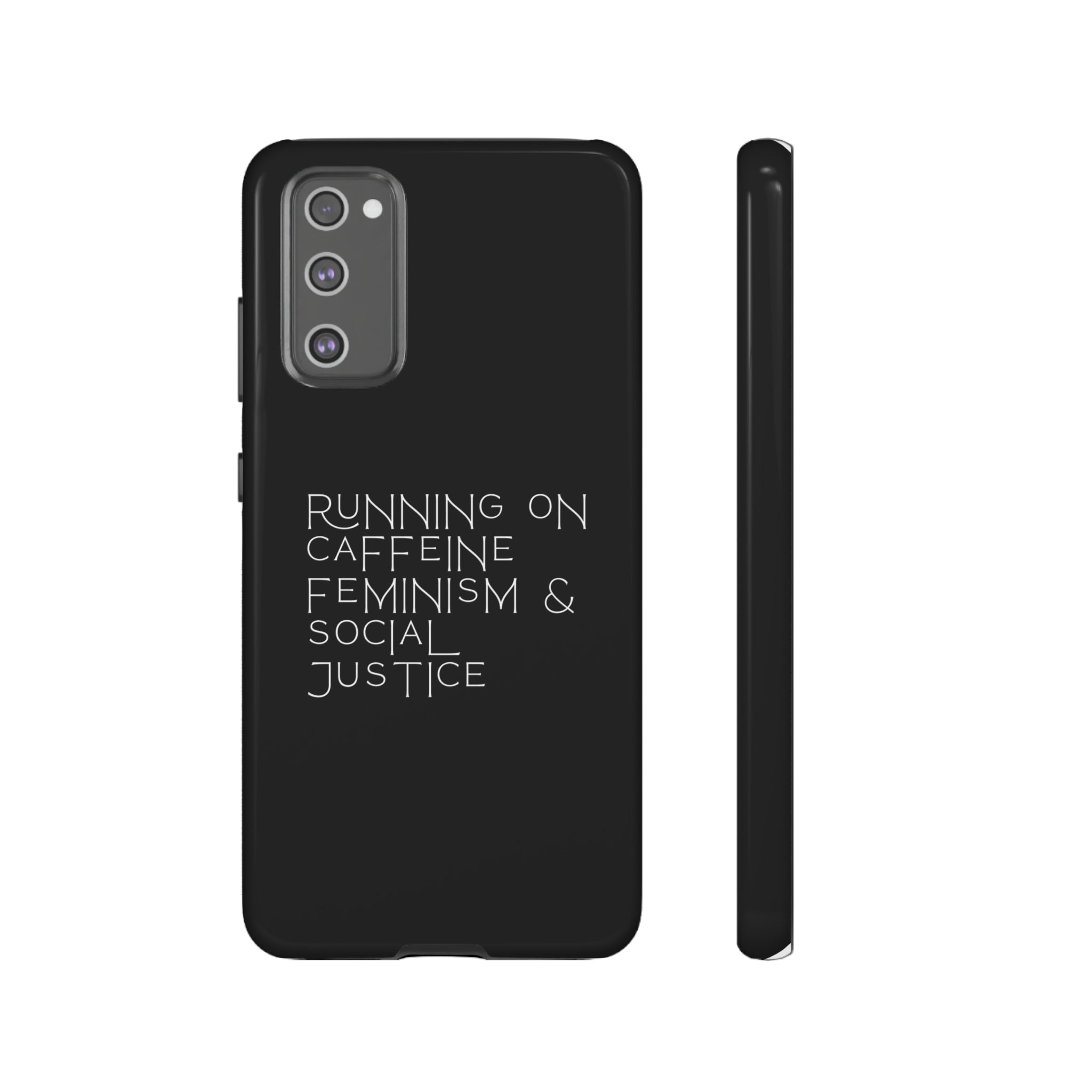 Running on Caffeine Feminism & Social Justice Double Layer Phone Cases