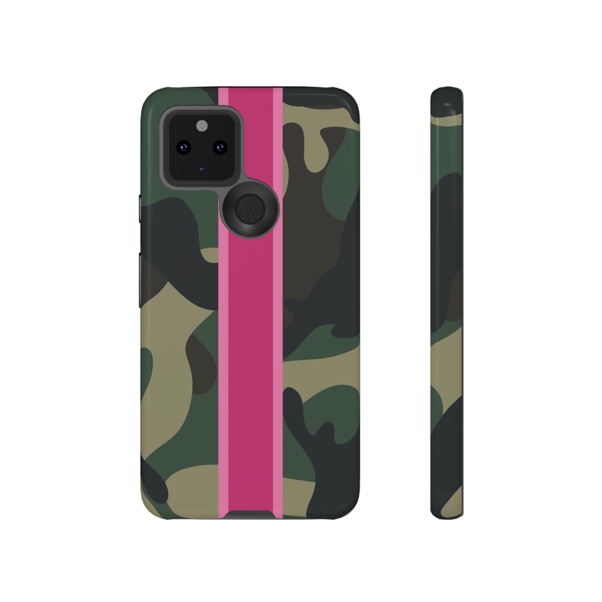 Camo Pink Stripe Tough Cell Phone Cases