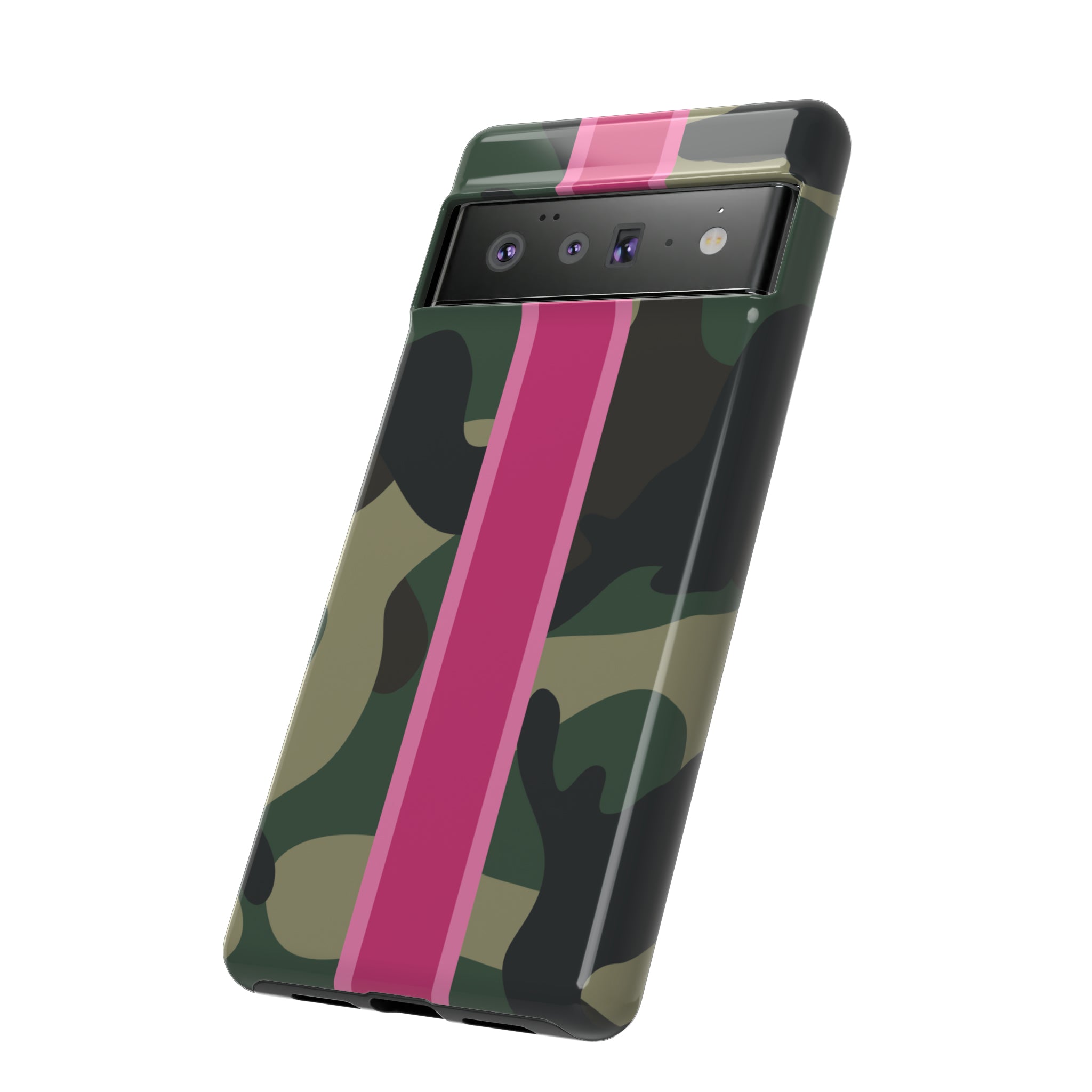 Camo Pink Stripe Tough Cell Phone Cases