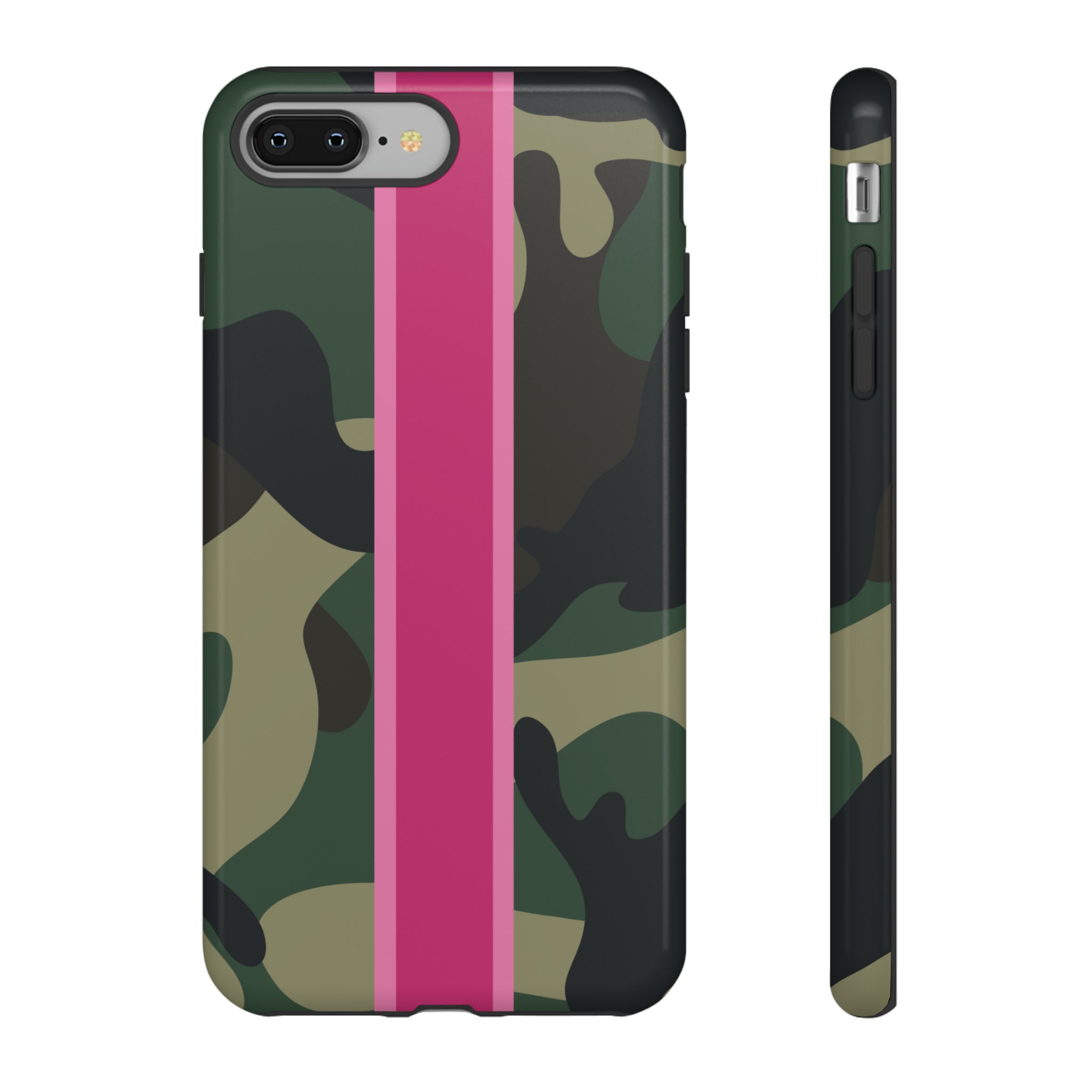 Camo Pink Stripe Tough Cell Phone Cases