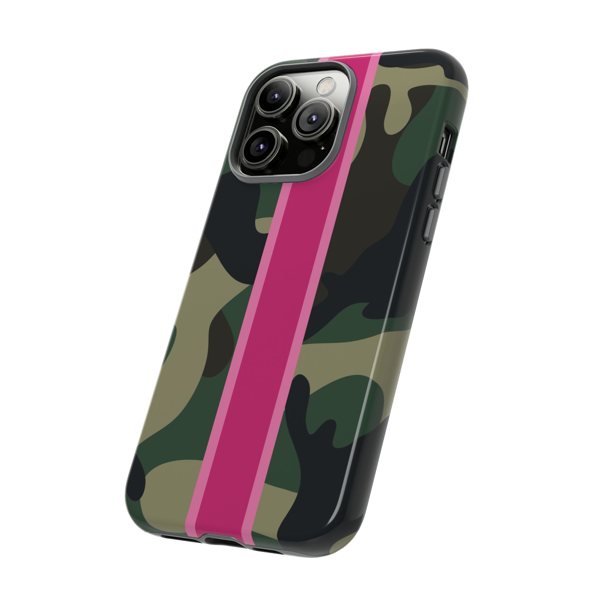 Camo Pink Stripe Tough Cell Phone Cases