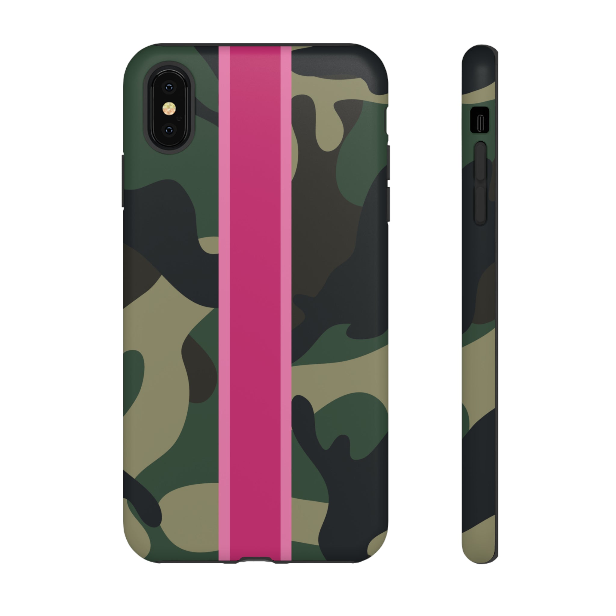 Camo Pink Stripe Tough Cell Phone Cases