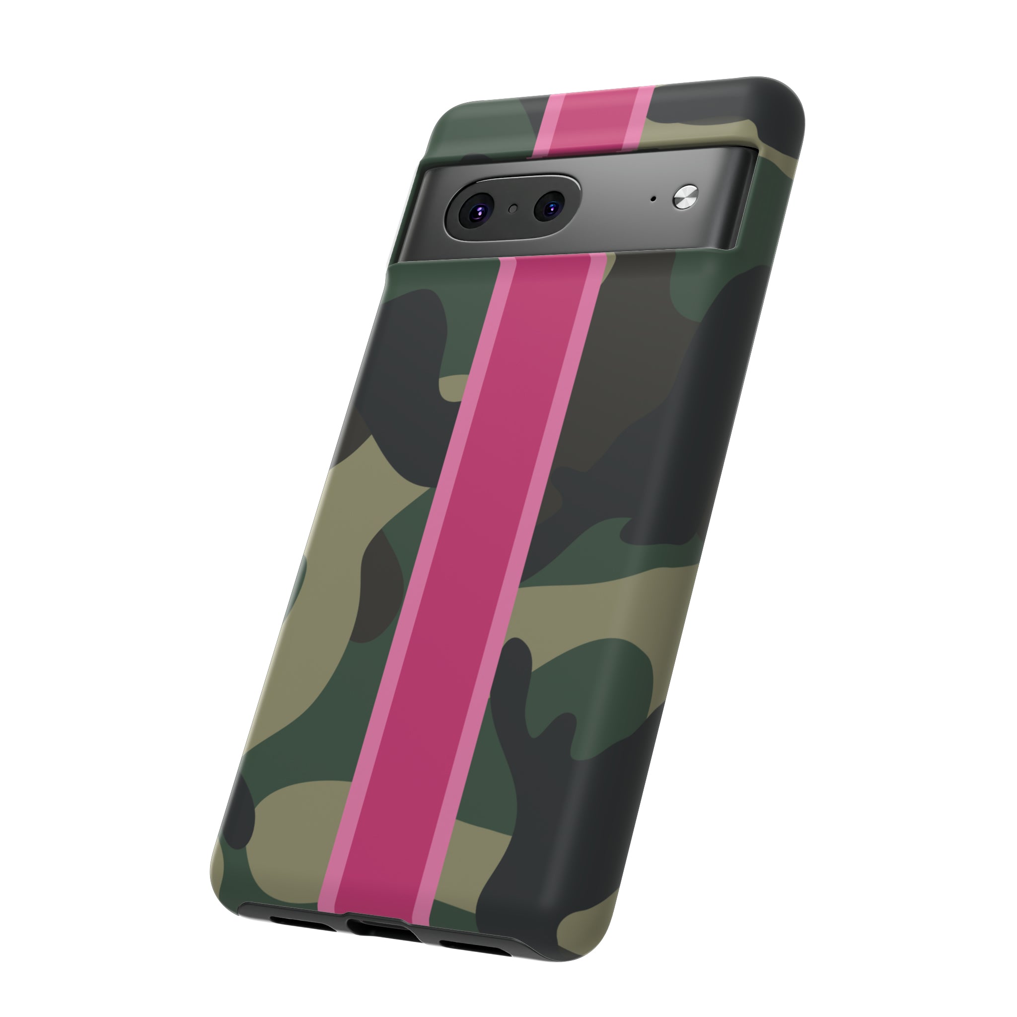 Camo Pink Stripe Tough Cell Phone Cases