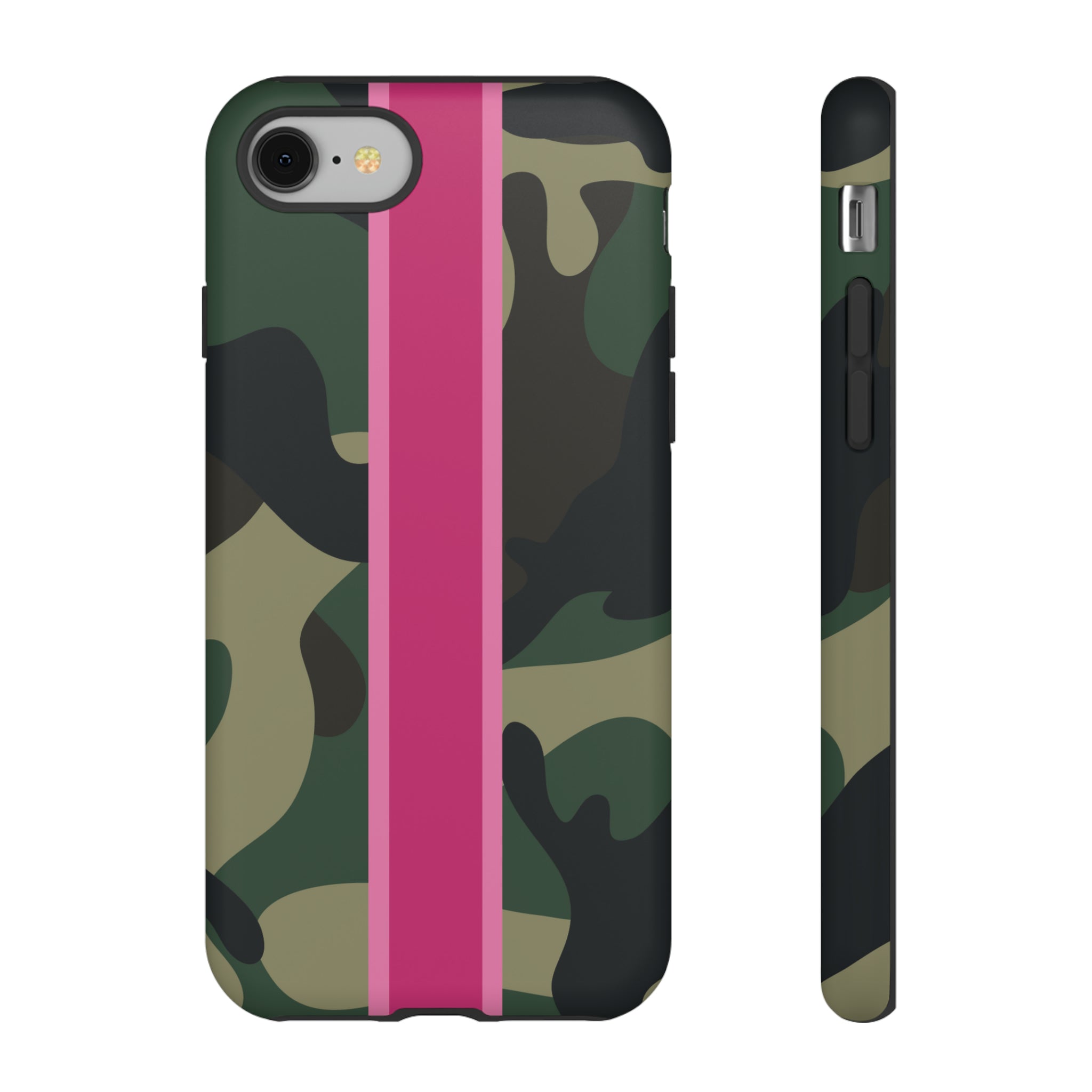 Camo Pink Stripe Tough Cell Phone Cases