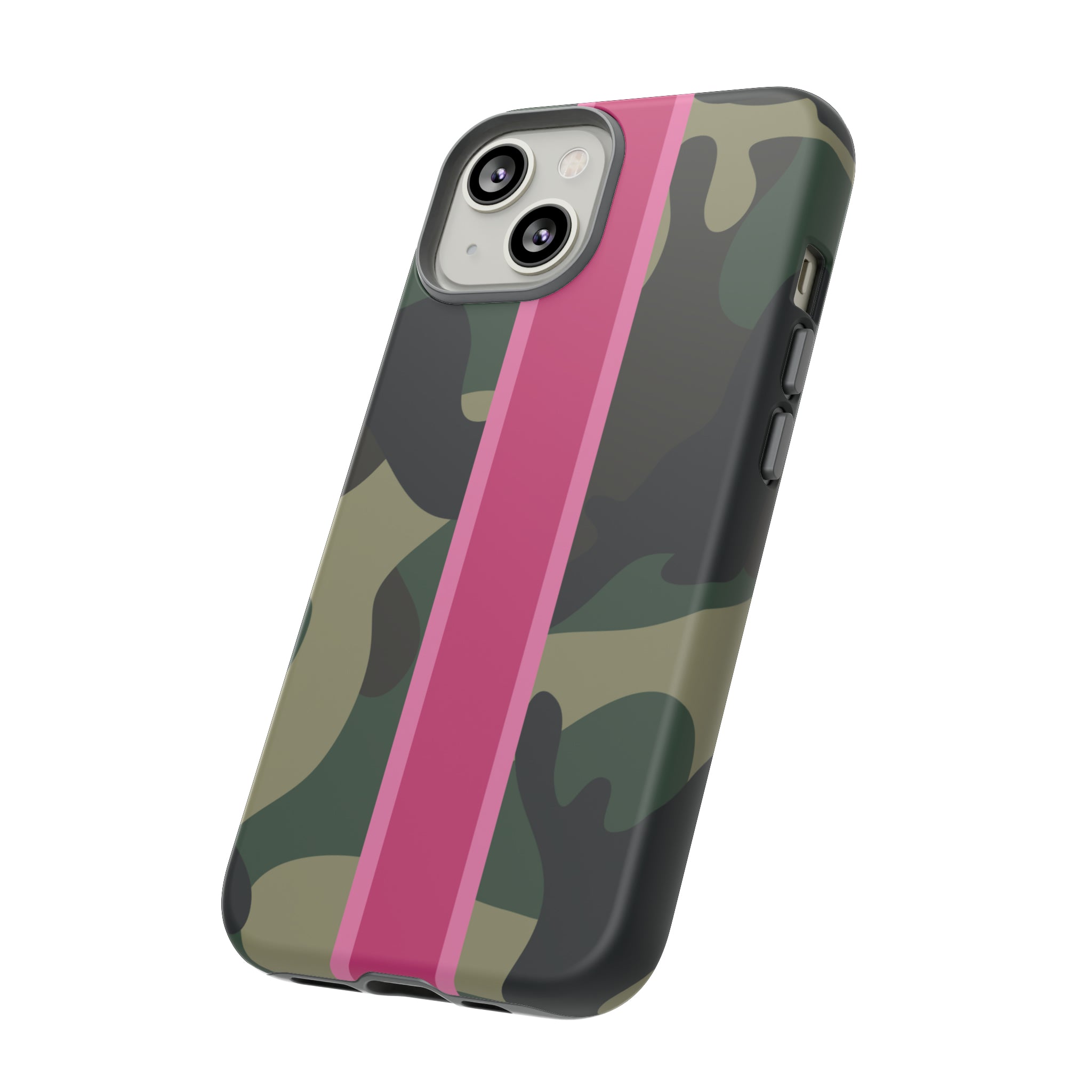 Camo Pink Stripe Tough Cell Phone Cases