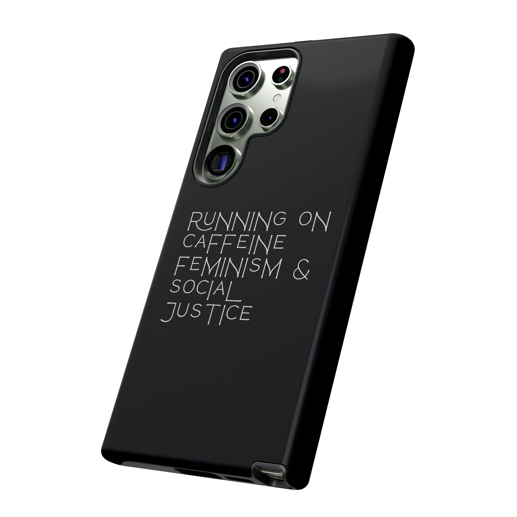 Running on Caffeine Feminism & Social Justice Double Layer Phone Cases