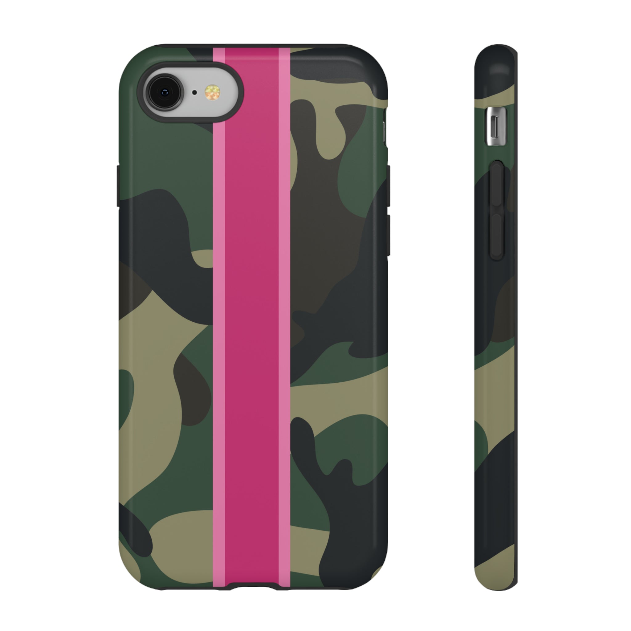 Camo Pink Stripe Tough Cell Phone Cases