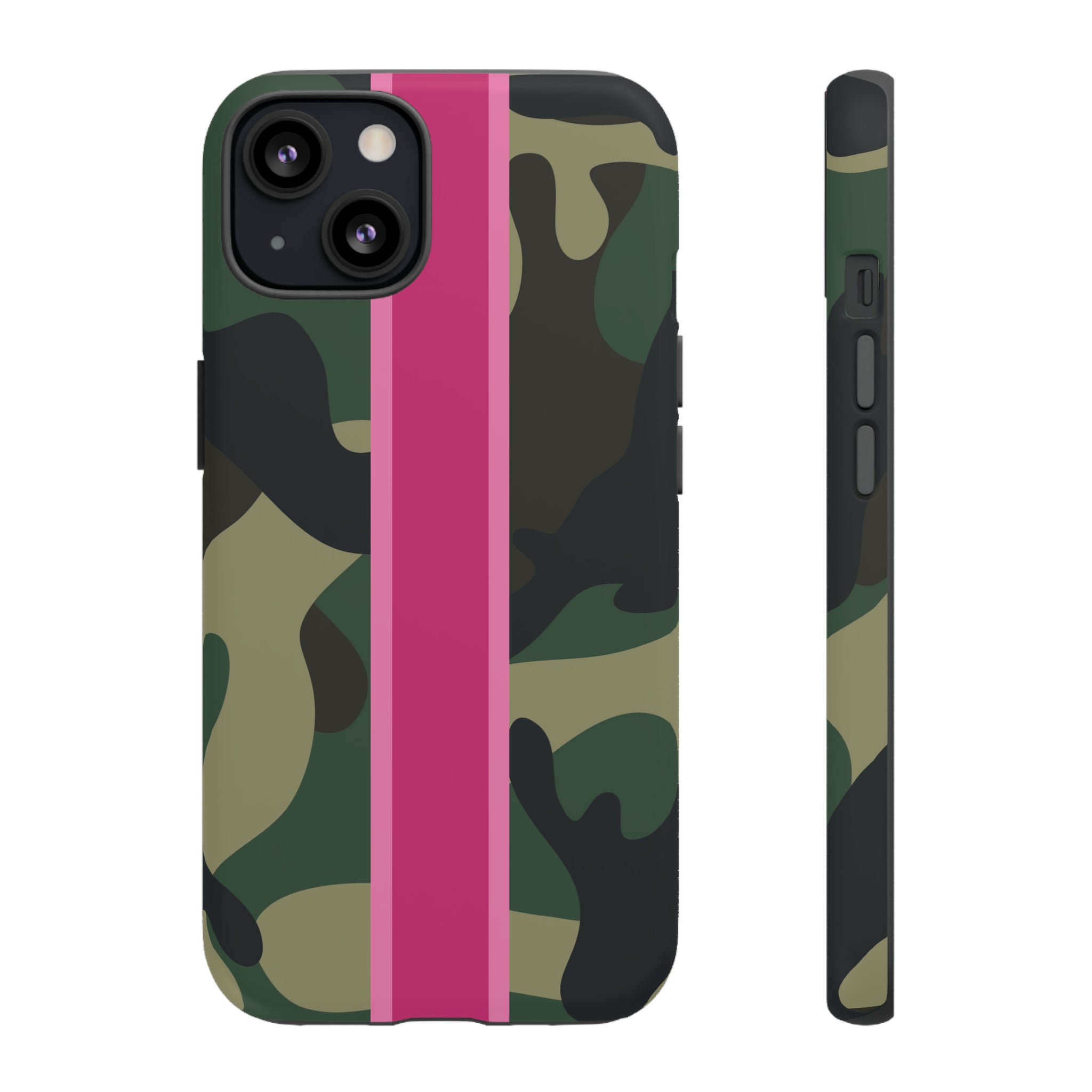 Camo Pink Stripe Tough Cell Phone Cases