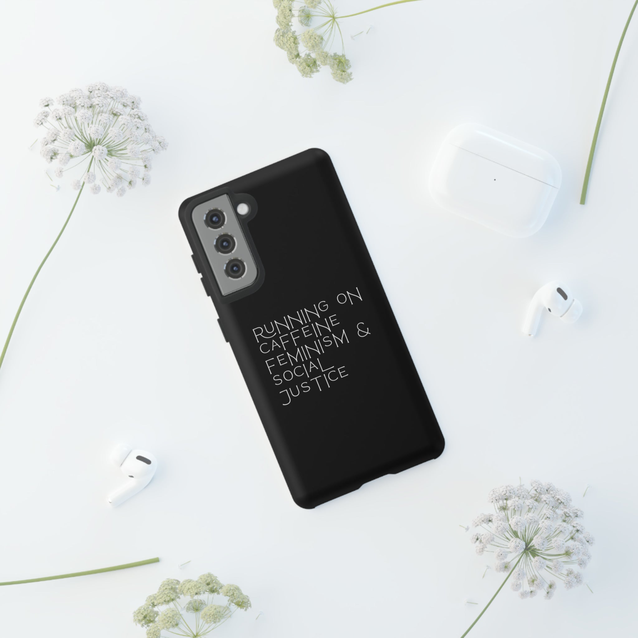 Running on Caffeine Feminism & Social Justice Double Layer Phone Cases