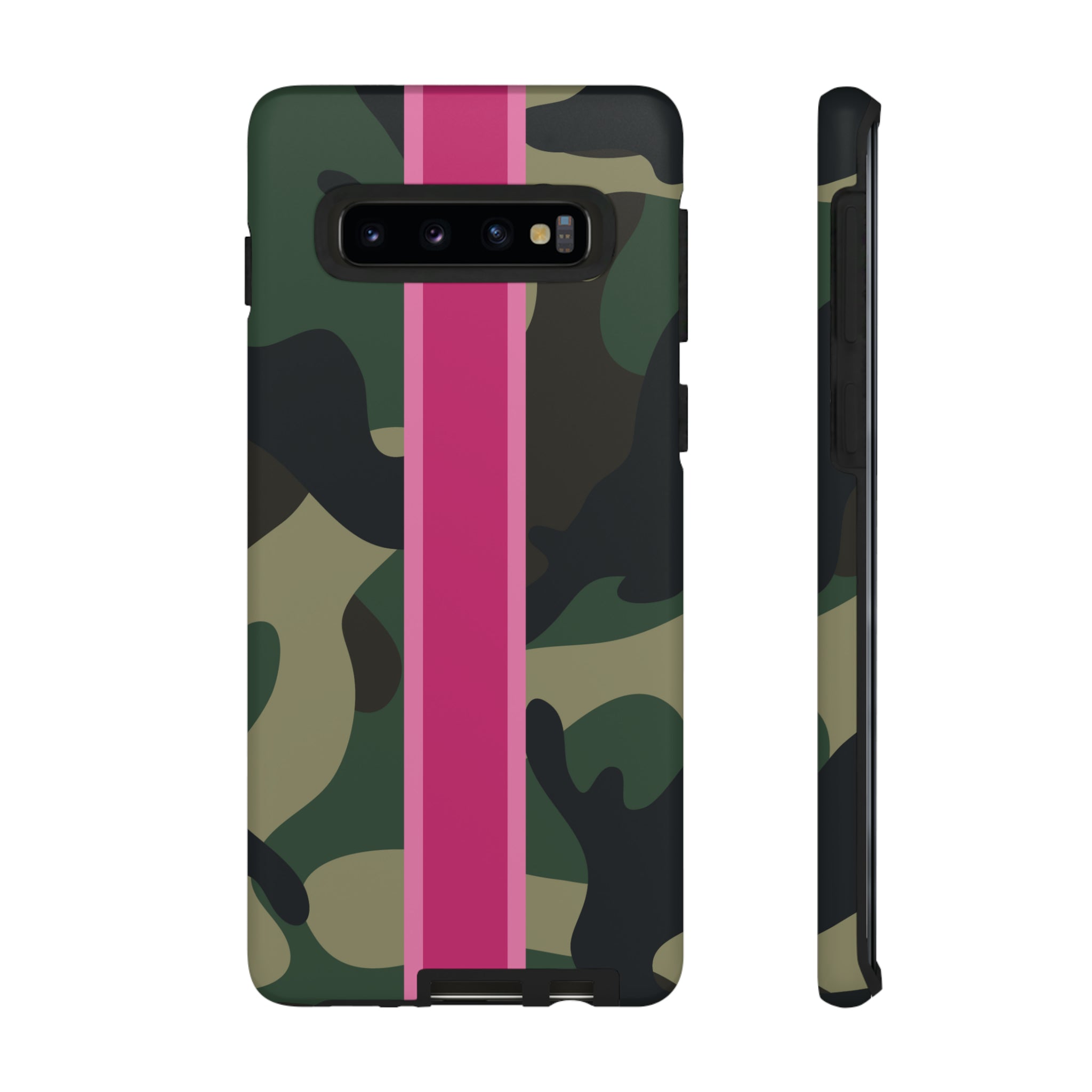 Camo Pink Stripe Tough Cell Phone Cases