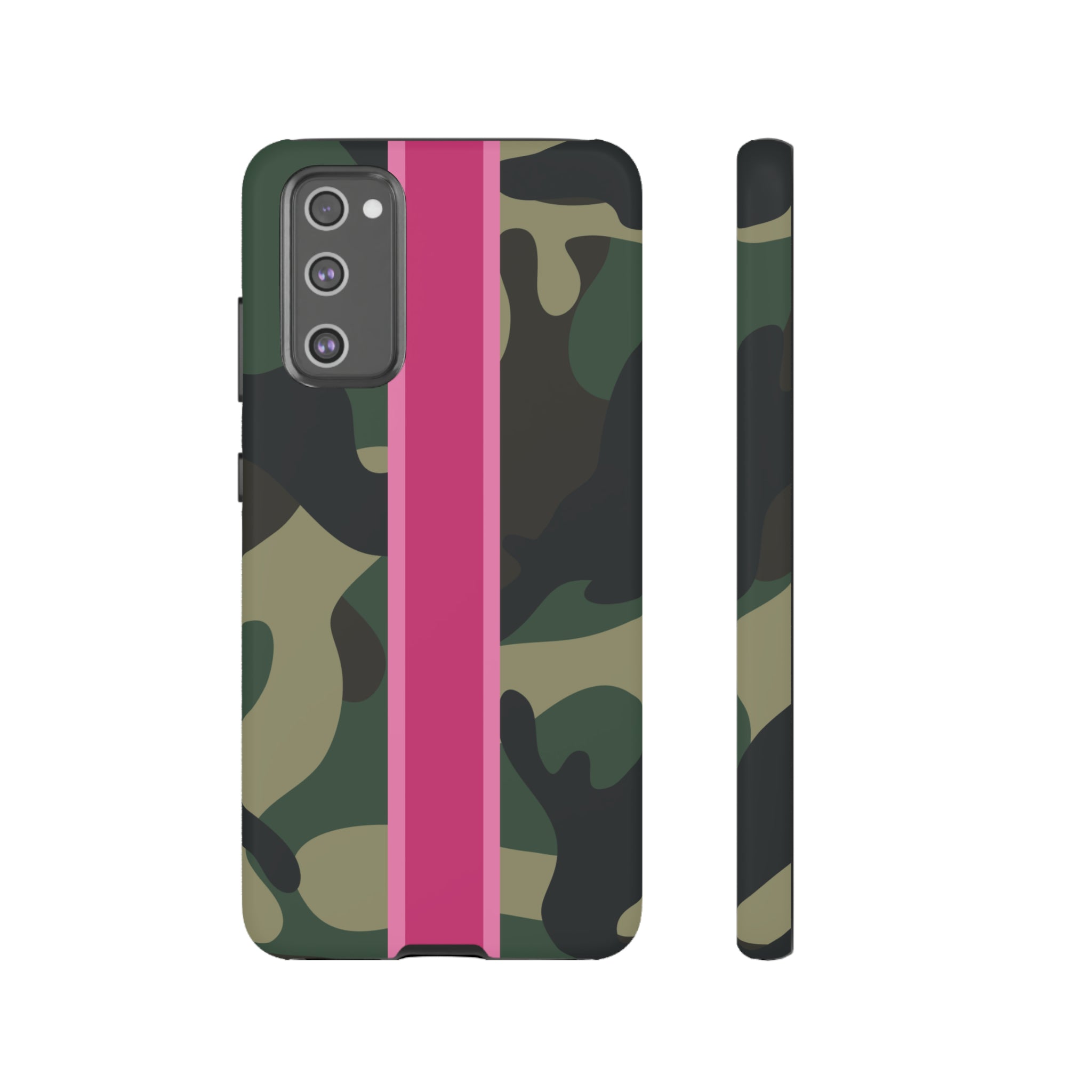 Camo Pink Stripe Tough Cell Phone Cases