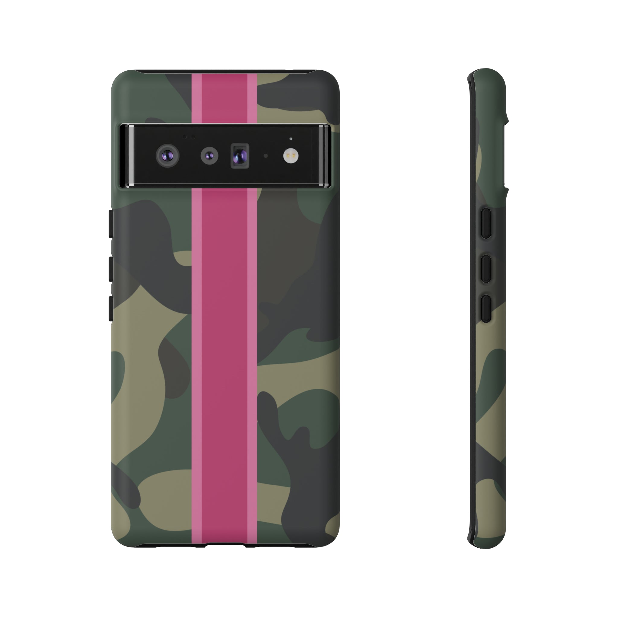 Camo Pink Stripe Tough Cell Phone Cases