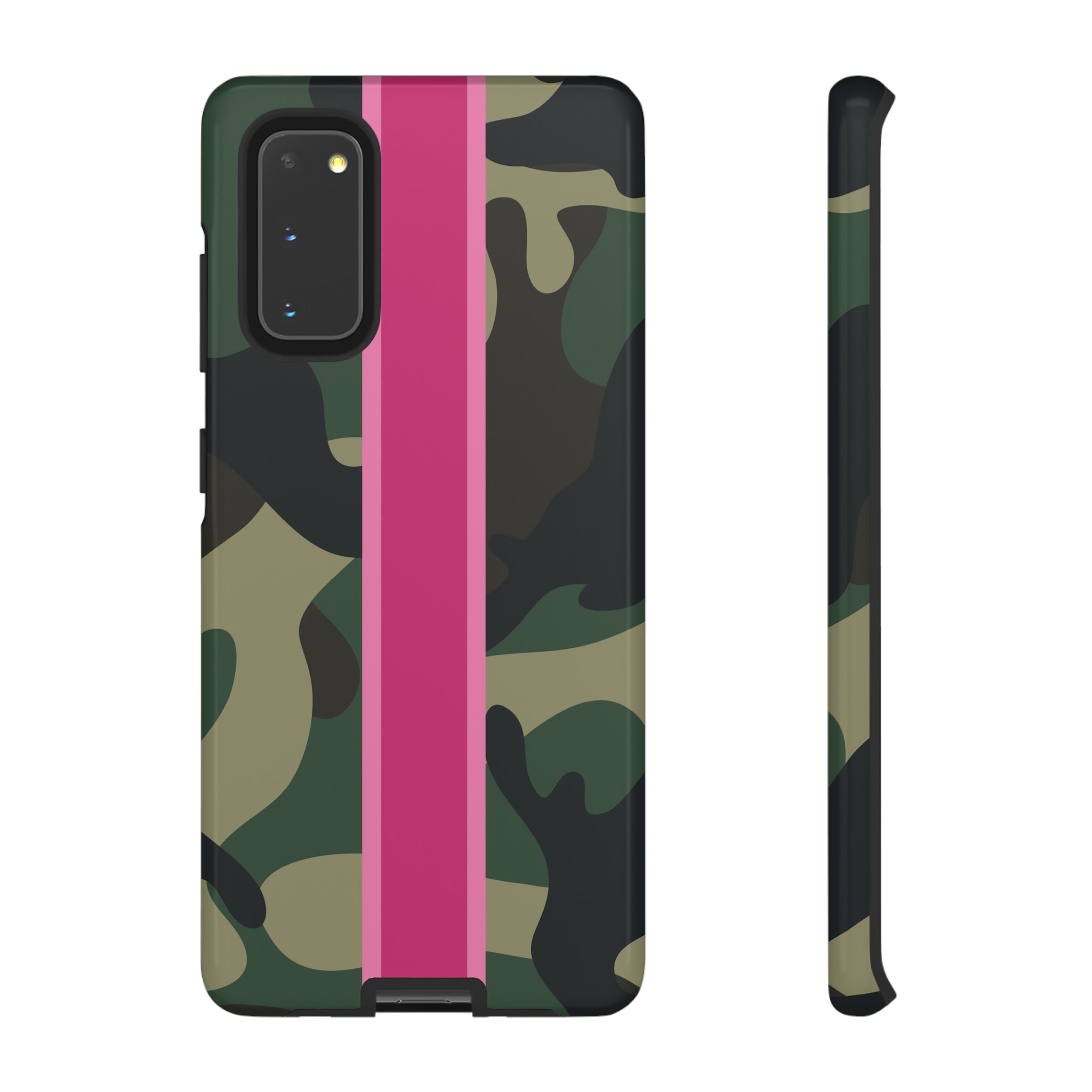 Camo Pink Stripe Tough Cell Phone Cases