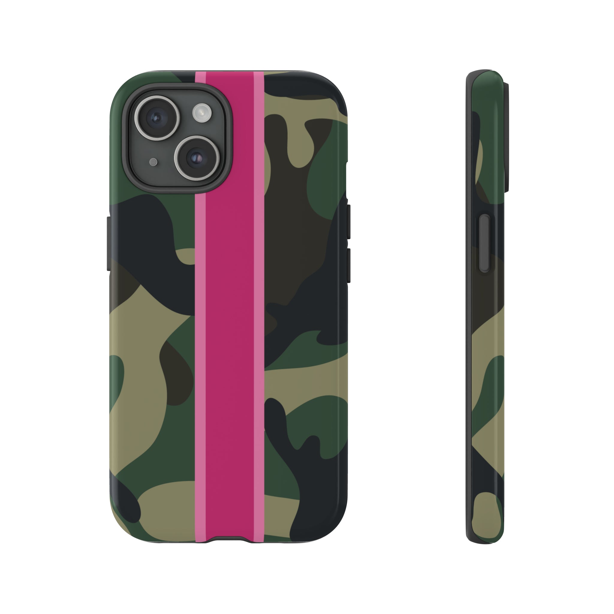 Camo Pink Stripe Tough Cell Phone Cases