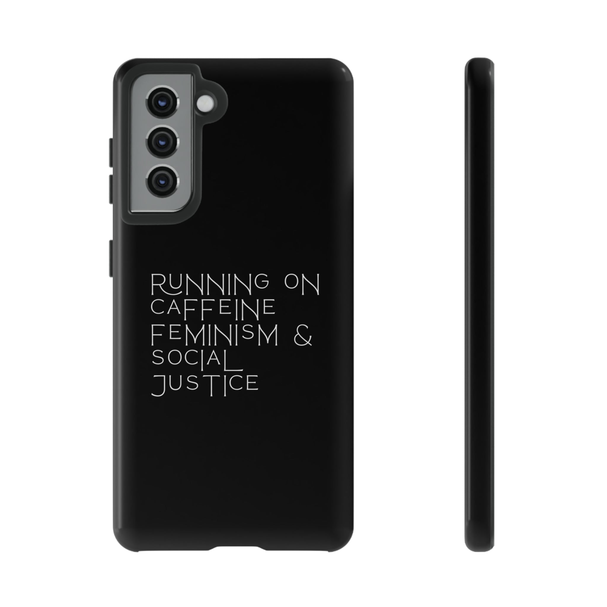 Running on Caffeine Feminism & Social Justice Double Layer Phone Cases
