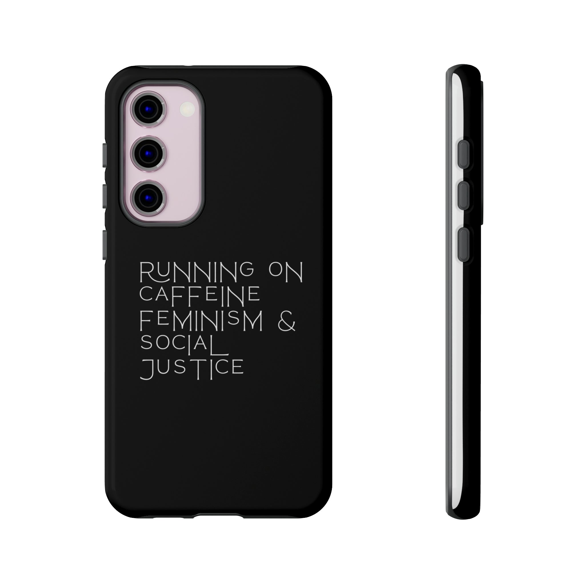 Running on Caffeine Feminism & Social Justice Double Layer Phone Cases