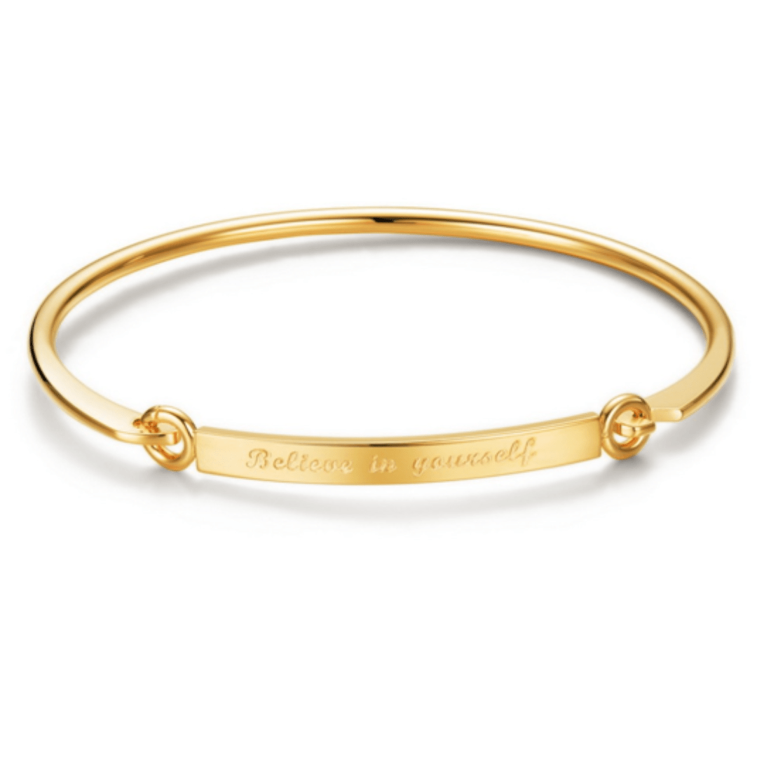Believe in Yourself Inspirational Bangle - The Kindness Cause