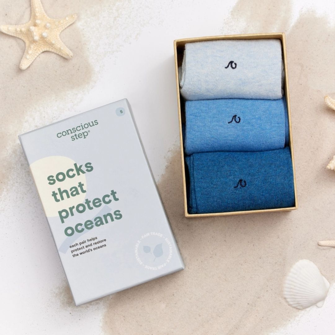 Conscious Step Boxed Set Crew Socks That Protect Oceans - The Kindness Cause