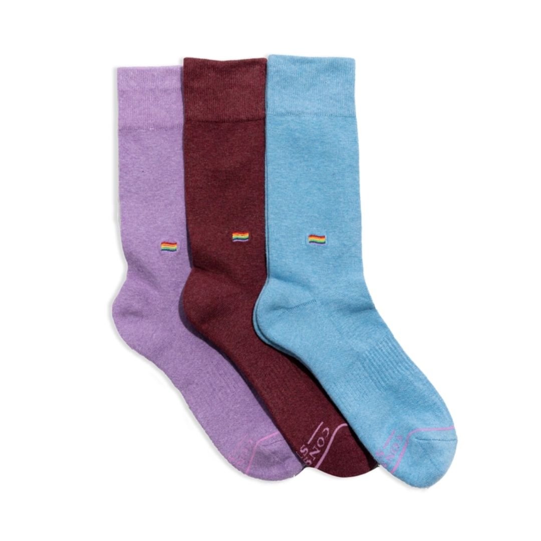 Conscious Step Boxed Set Crew Socks That Save LGBTQ Lives - The Kindness Cause