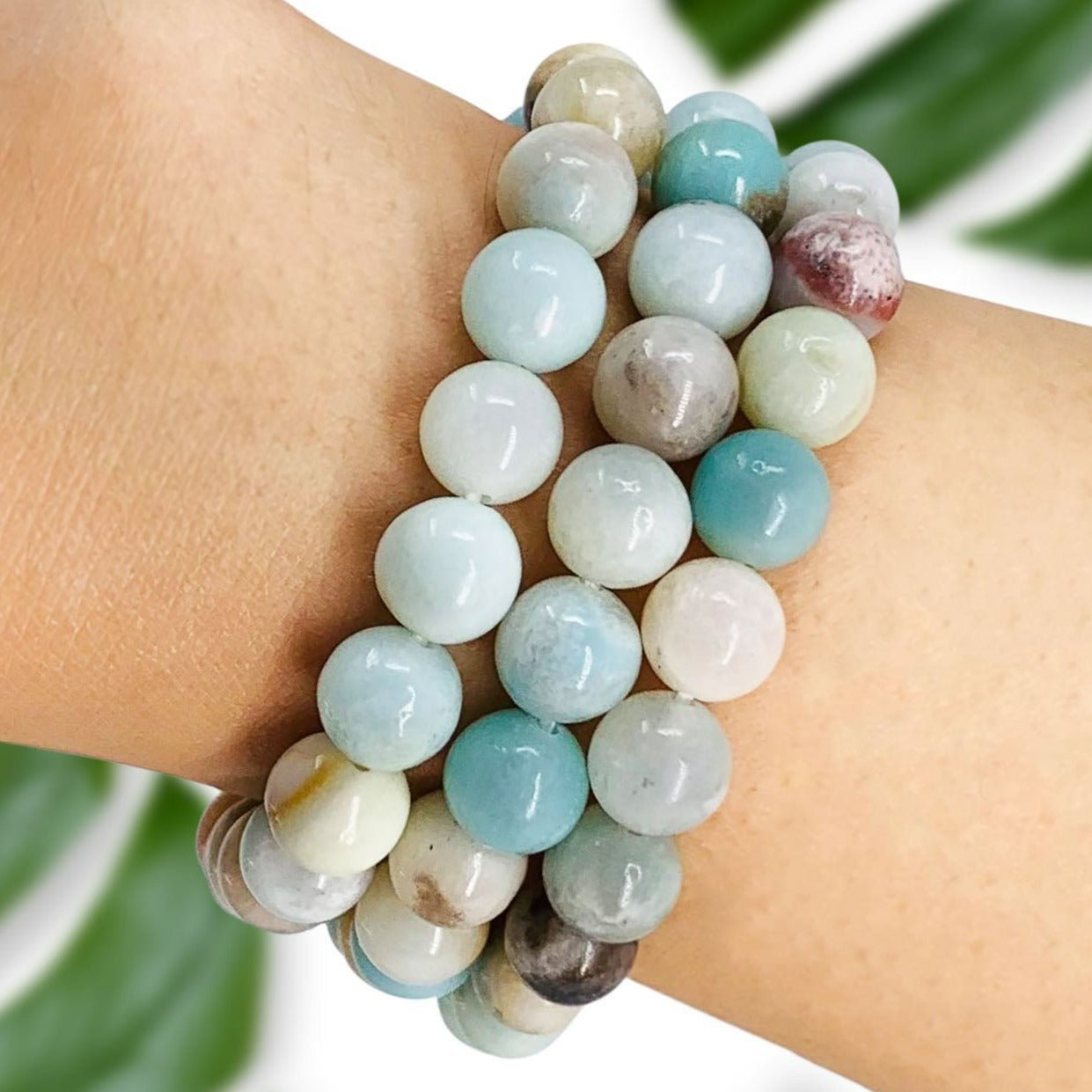 Crystal Beaded Bracelet - Amazonite - The Kindness Cause