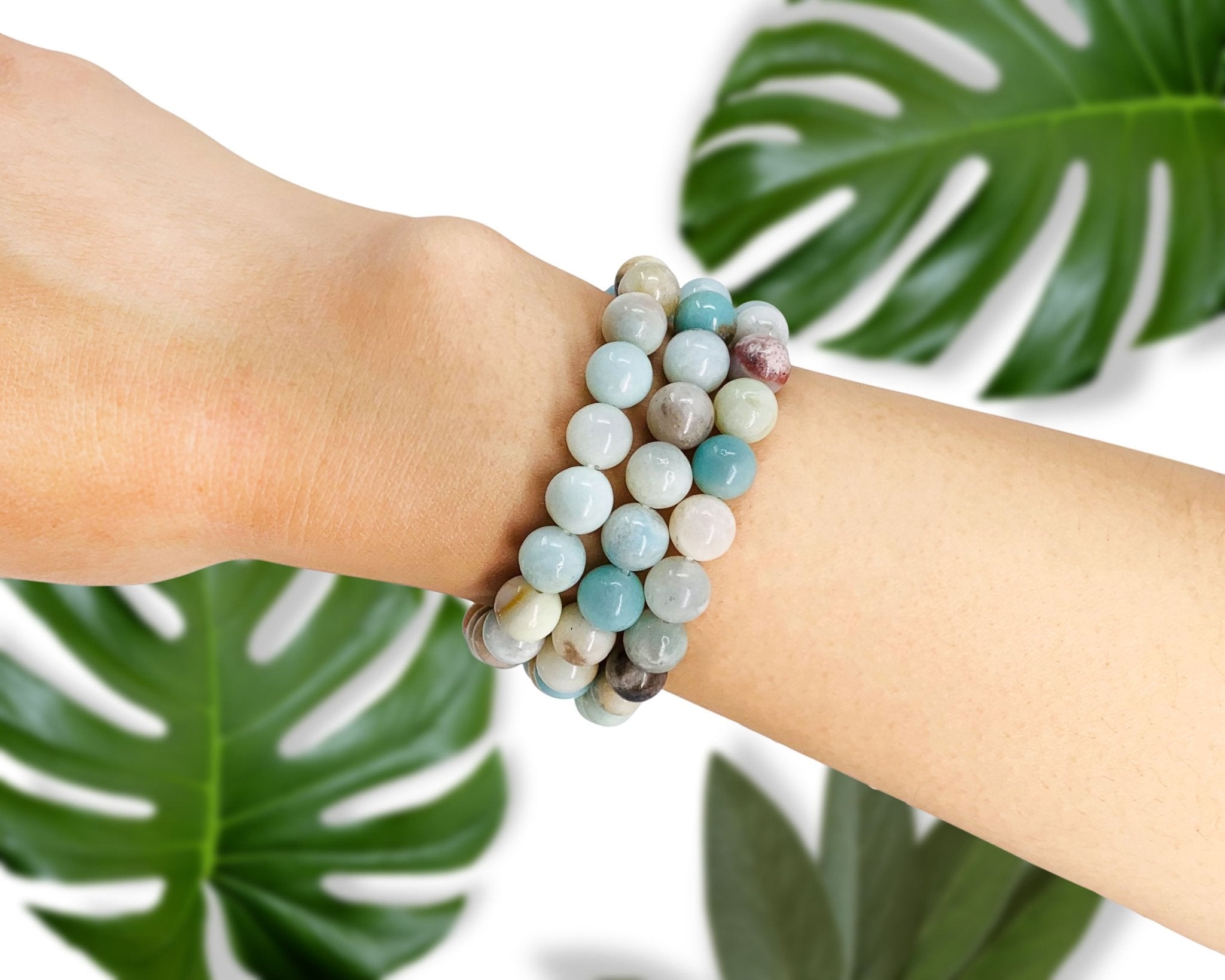 Crystal Beaded Bracelet - Amazonite - The Kindness Cause