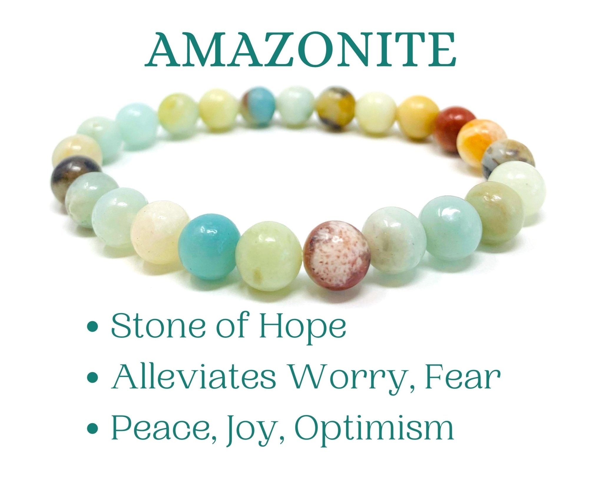 Crystal Beaded Bracelet - Amazonite - The Kindness Cause