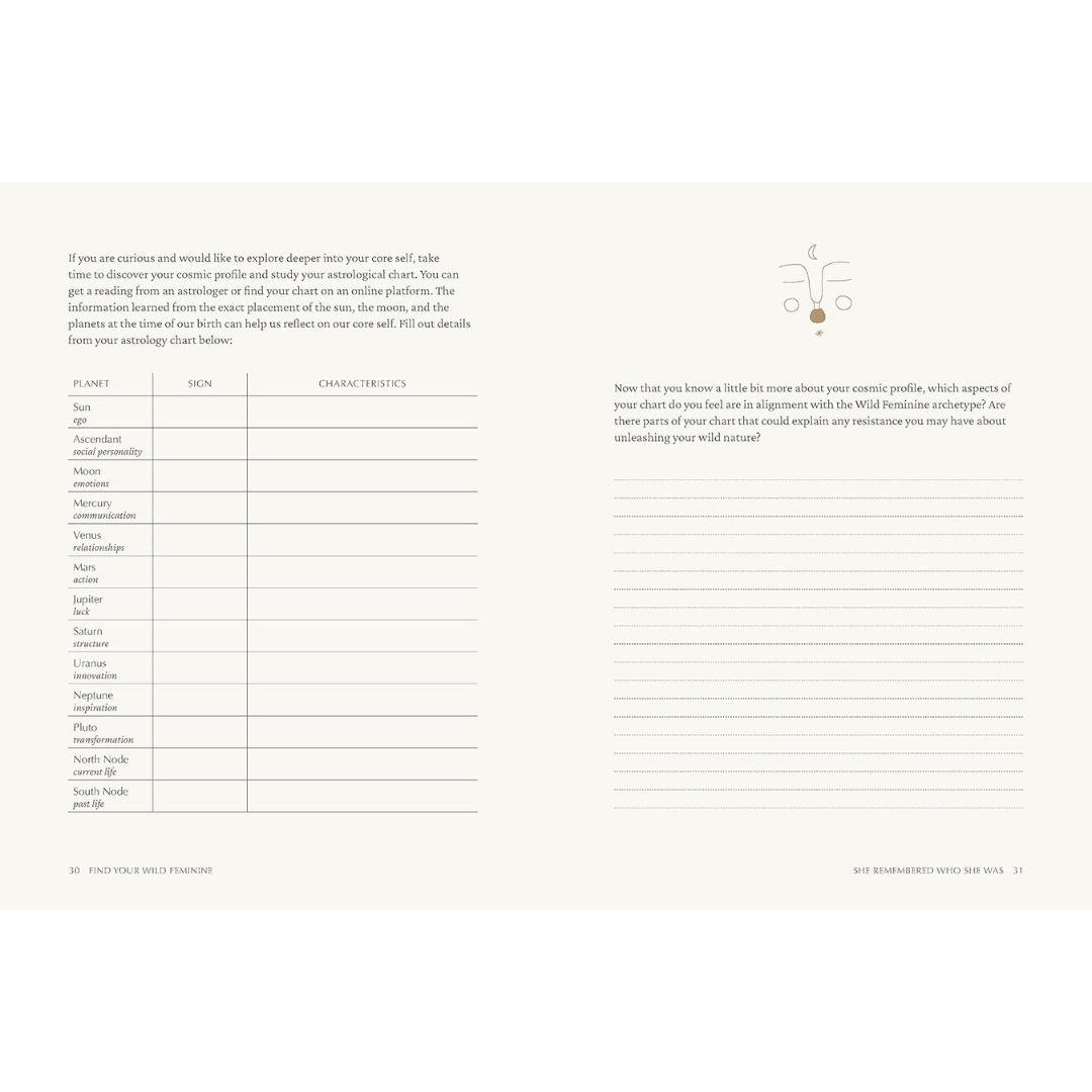 Find Your Wild Feminine: Daily Practices for Reawakening Your Sacred Power Journal - The Kindness Cause