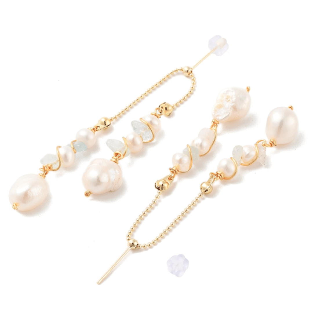 Natural Pearl Dangle Earrings - The Kindness Cause