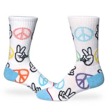 Peace Sign Hidden Pocket Socks - The Kindness Cause