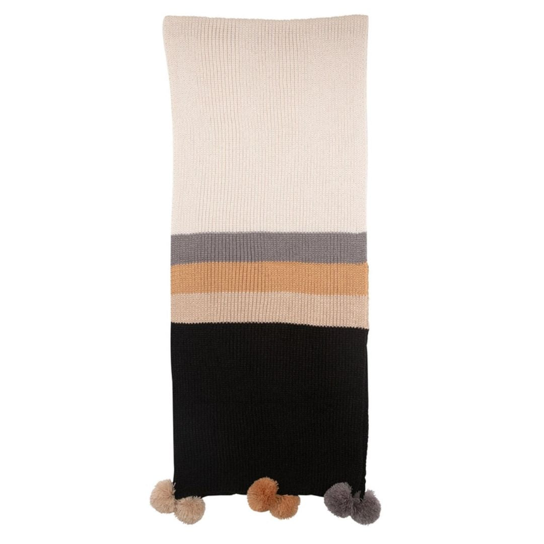 Piccadilly Stripe Pom Pom Scarves - The Kindness Cause