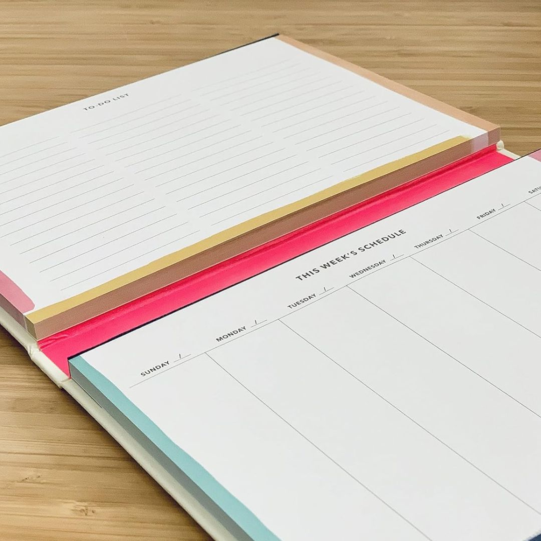 Plots & Plans: Bright Stripes Organizational Planner and Notebook - The Kindness Cause