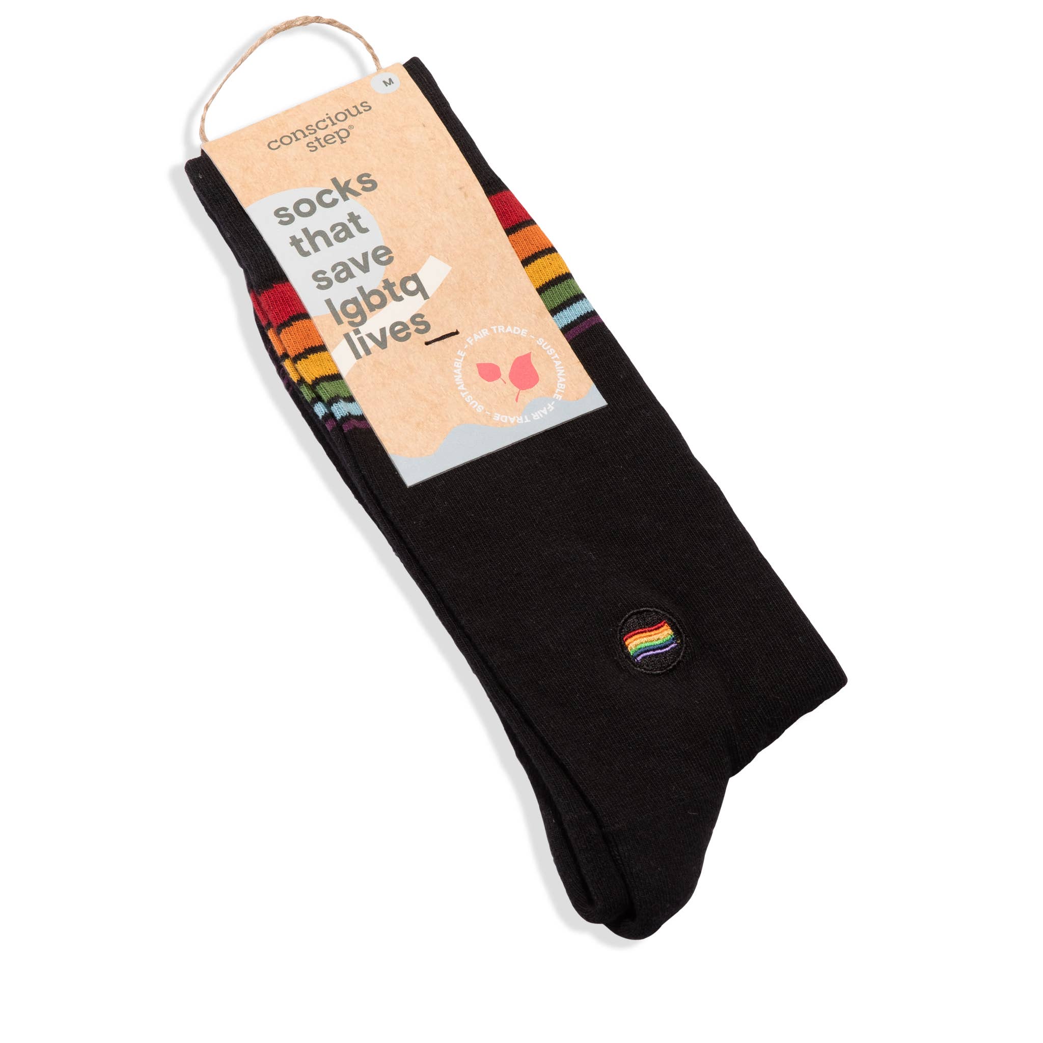Socks that Save LGBTQ Lives (Classic Rainbow Stripe) - The Kindness Cause