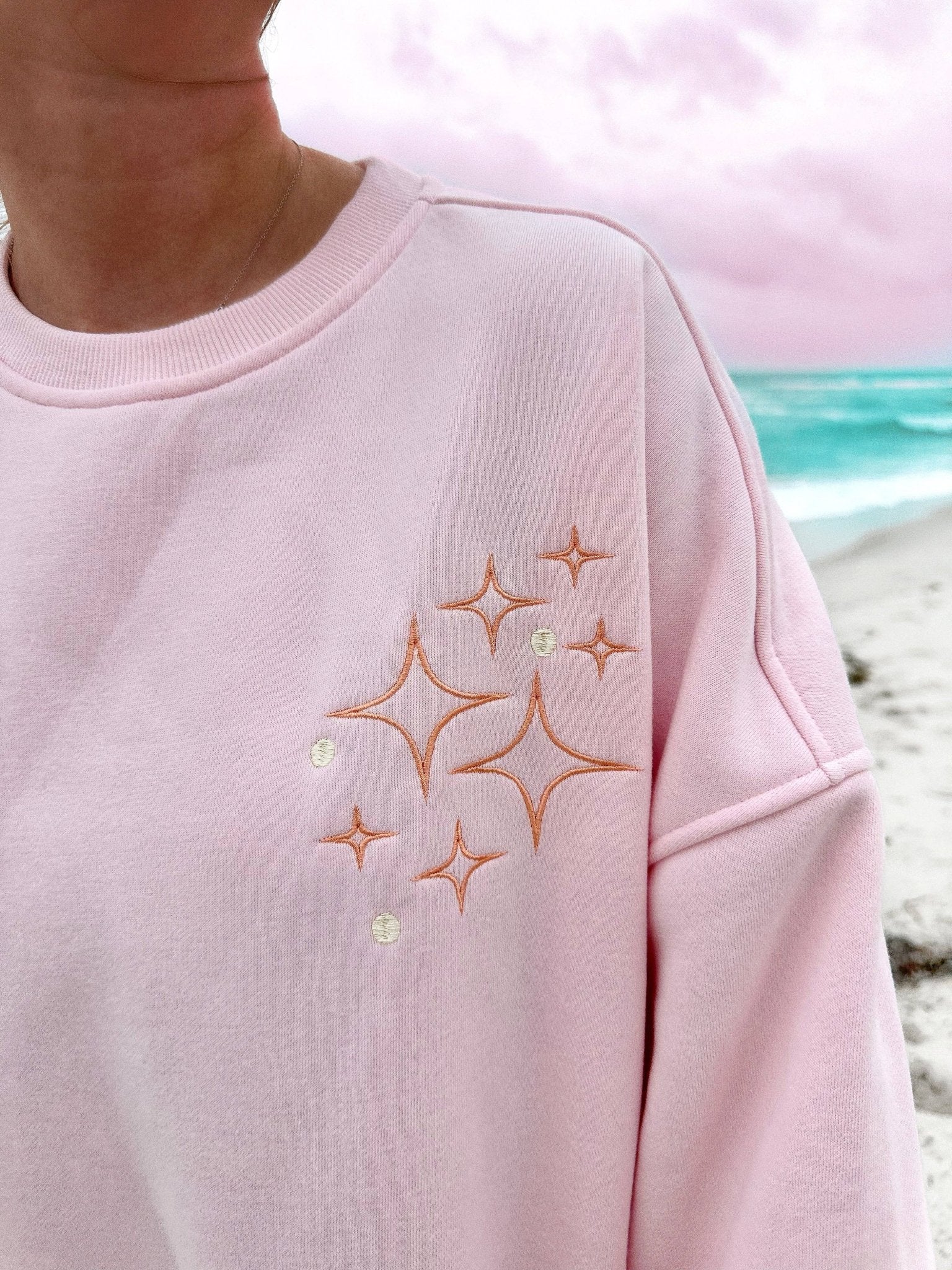 Sunset Rays Embroidered Sweatshirt - The Kindness Cause