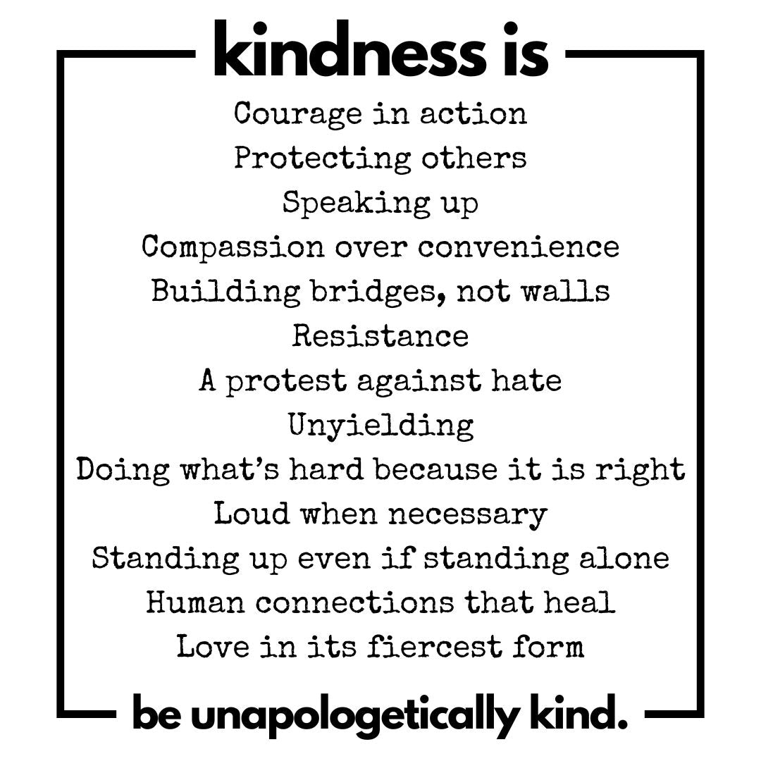 Unapologetically Kind Black Font Unisex T-shirt - The Kindness Cause