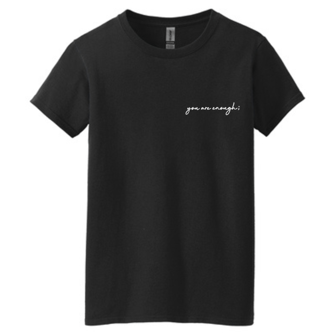 You Are Enough Embroidered Women's Fitted T-Shirt - The Kindness Cause