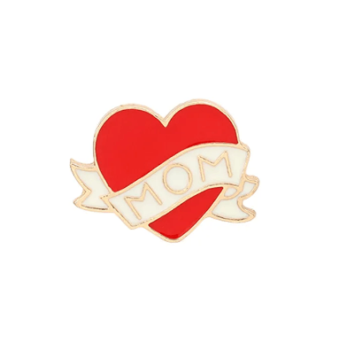 Ain't No Hood Like Motherhood Heart Mom Enamel Pin - The Kindness Cause