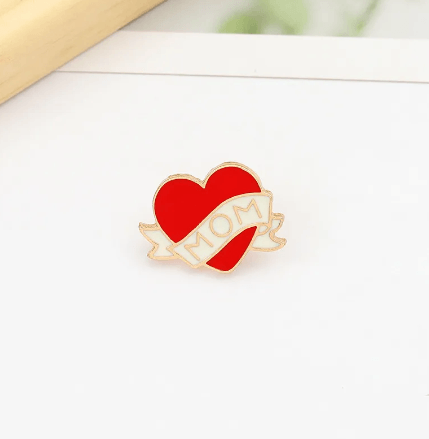 Ain't No Hood Like Motherhood Heart Mom Enamel Pin - The Kindness Cause