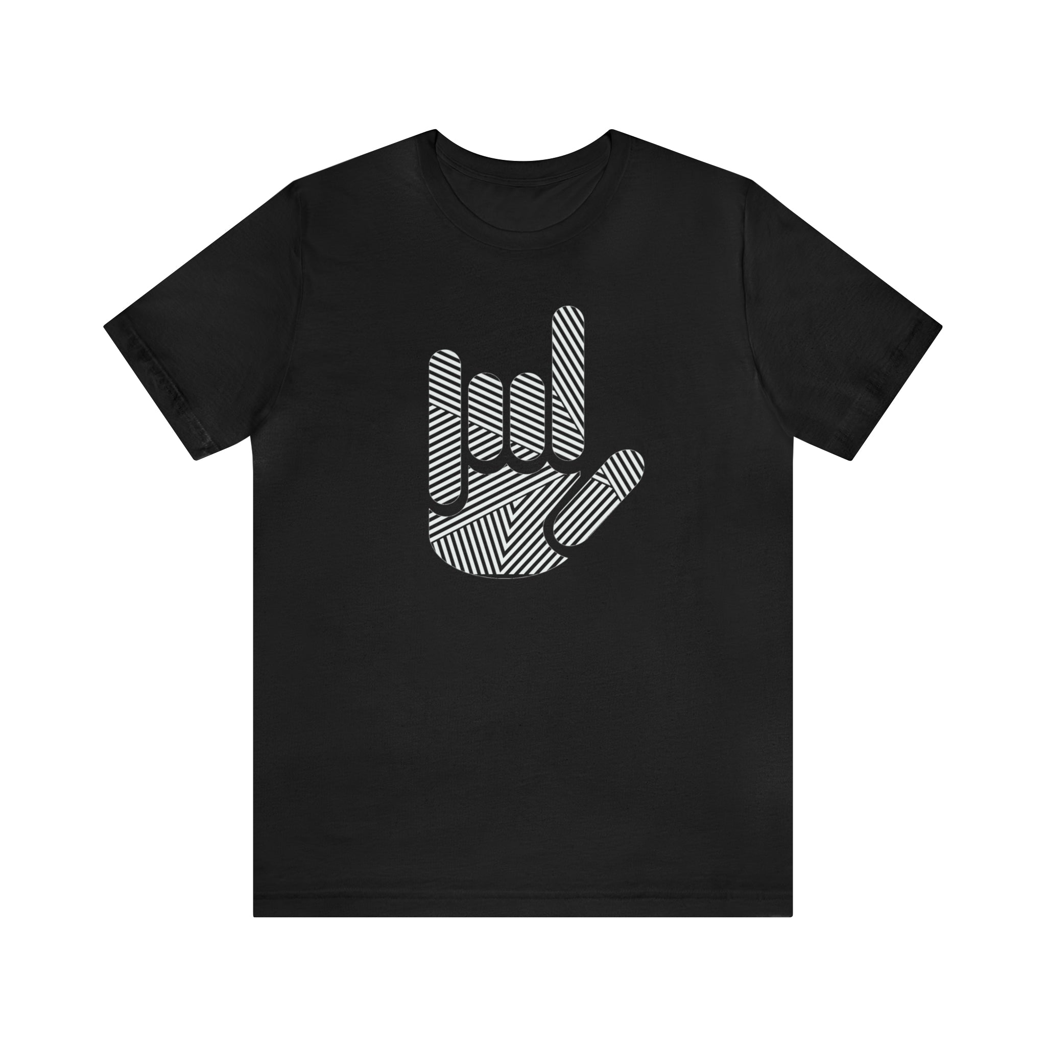 ASL I Love You Stripe Hand Unisex Jersey Short Sleeve Tee - The Kindness Cause